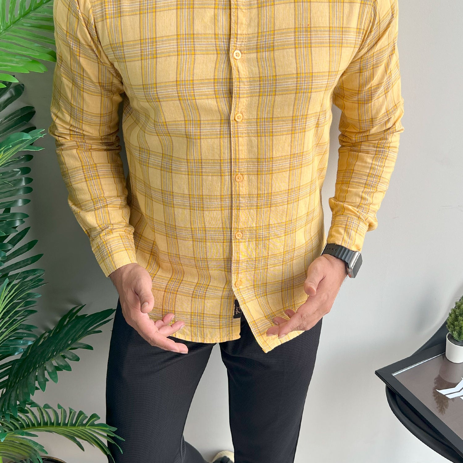 Turbo FearLess Checked Long Sleeve Cotton Casual Shirt