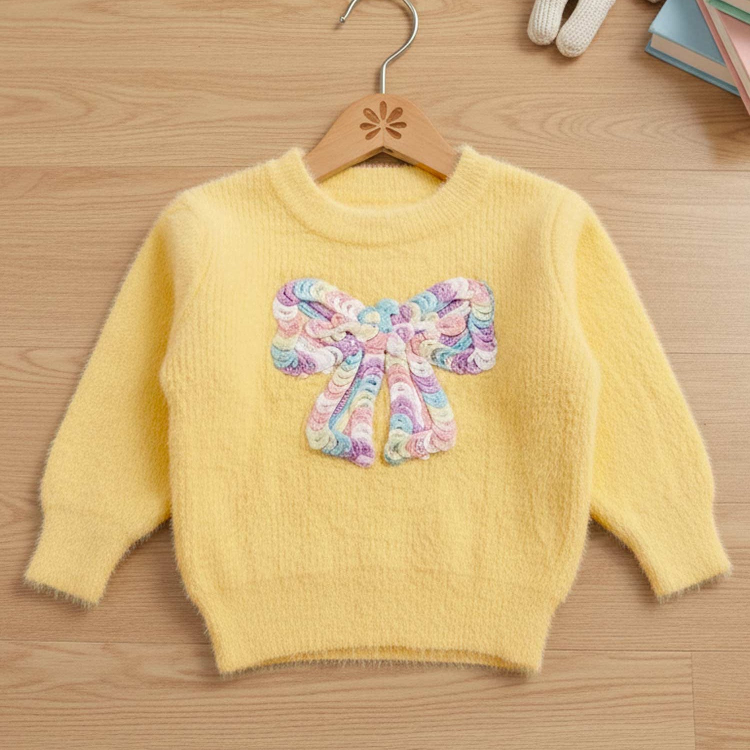 Toddler Bow Girls Imported Kids Sweater