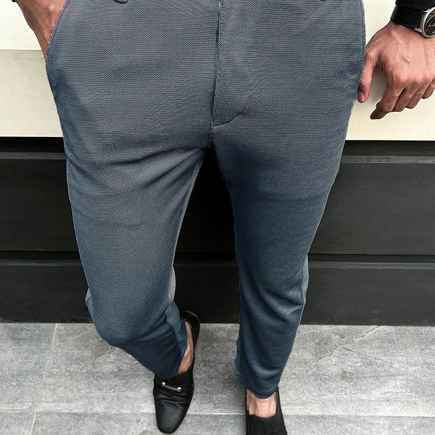 Super Elastic Slim Cotton Pant in Dark Grey