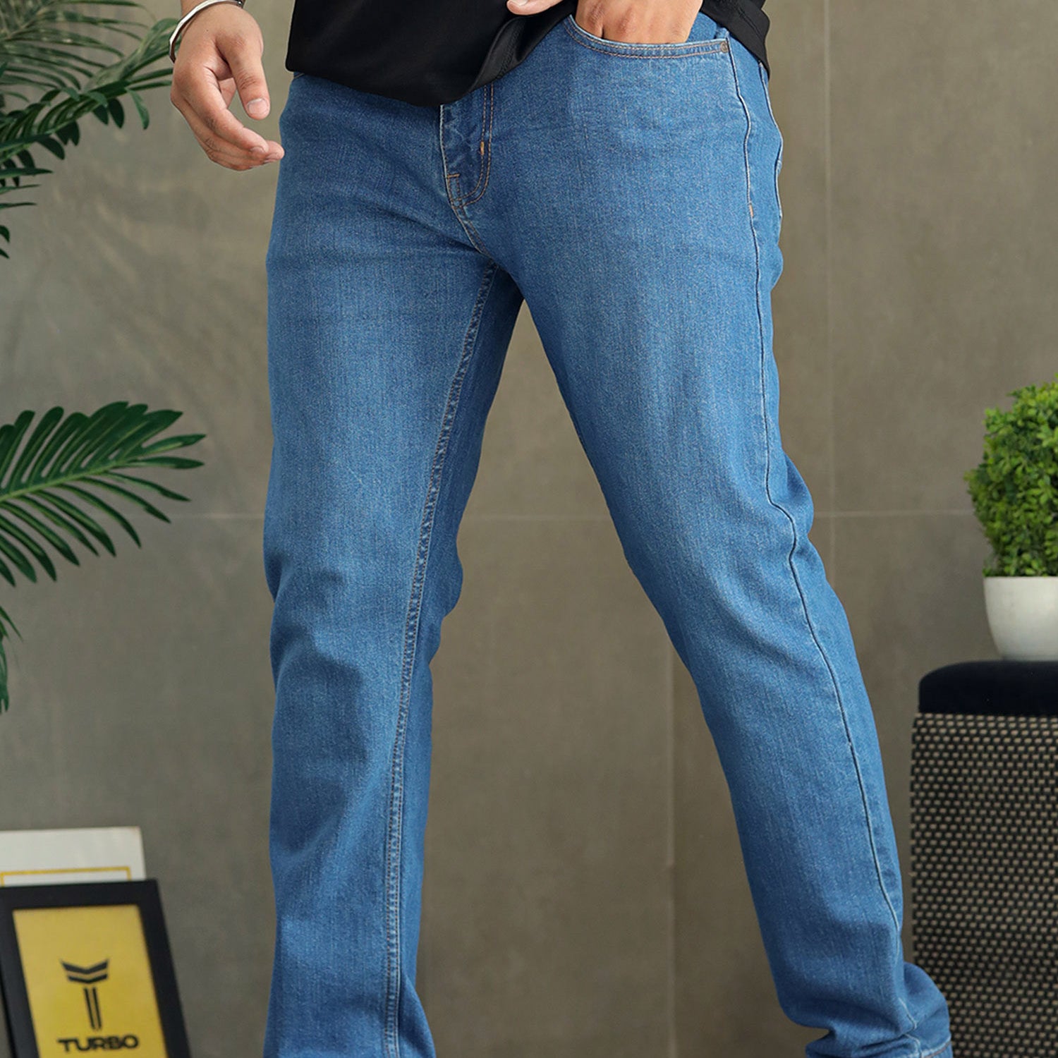 Turbo Casual Core Straight Denim Jeans