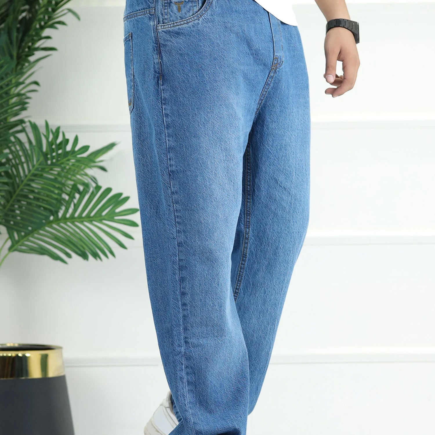 Denim 'Urban Skater' Comfort-Waist Baggy Jeans