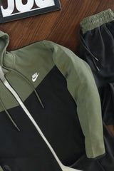 Nke V Diagonal Pattern Mock Neck Tracksuit