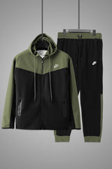 Nke V Diagonal Pattern Mock Neck Tracksuit