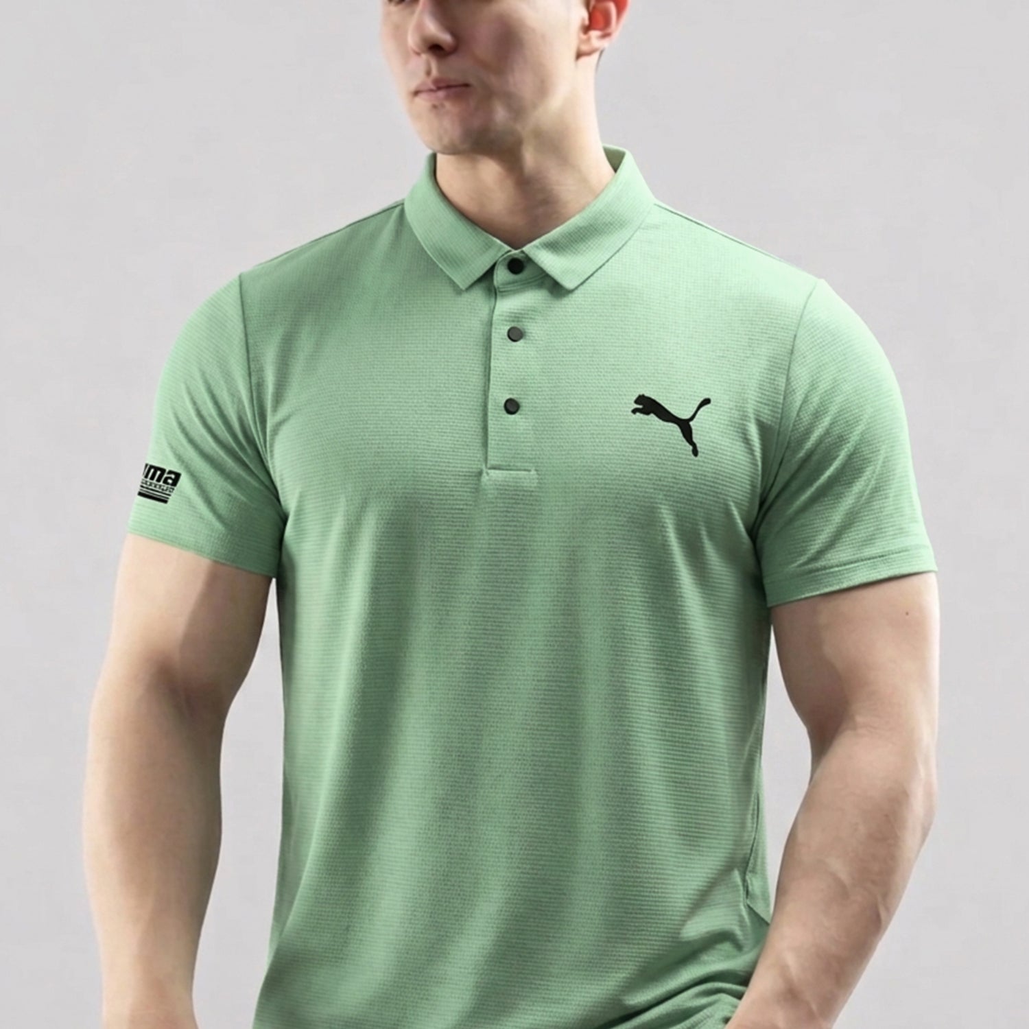 Pma Fine Ribbed Texture Dry-Fit Polo