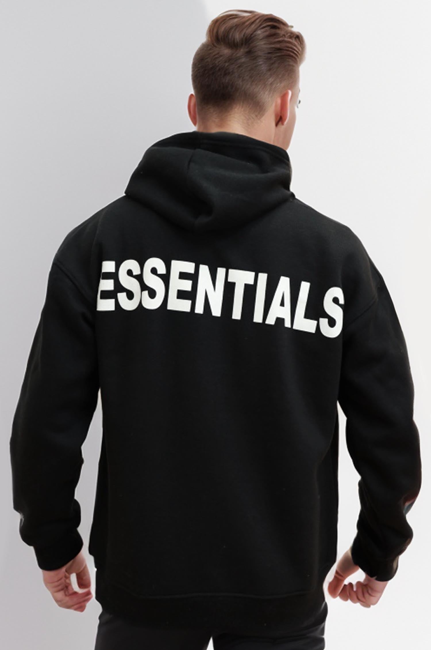 Essntials Men's Hoodie With Embossed Logo