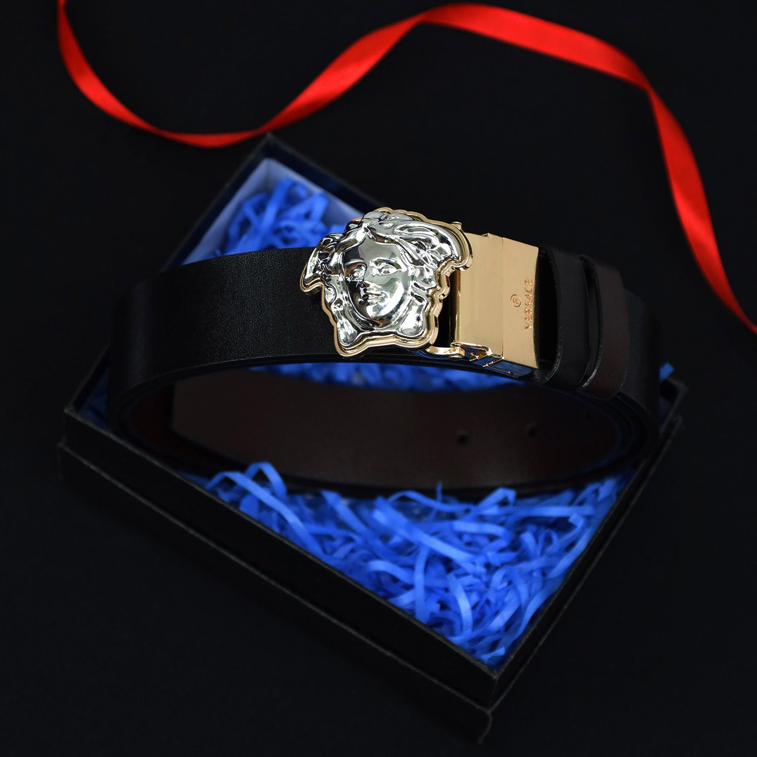 Vrsce Metal Alloy Automatic Buckle Branded Belt