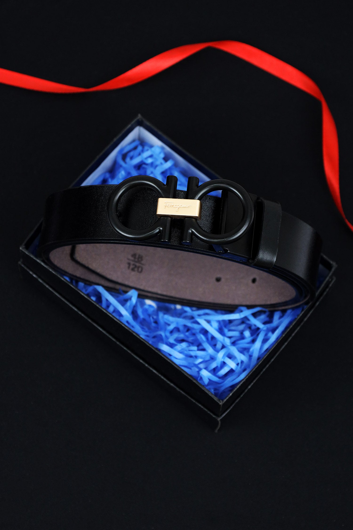 Feragmo Metal Alloy Automatic Buckle Branded Belt