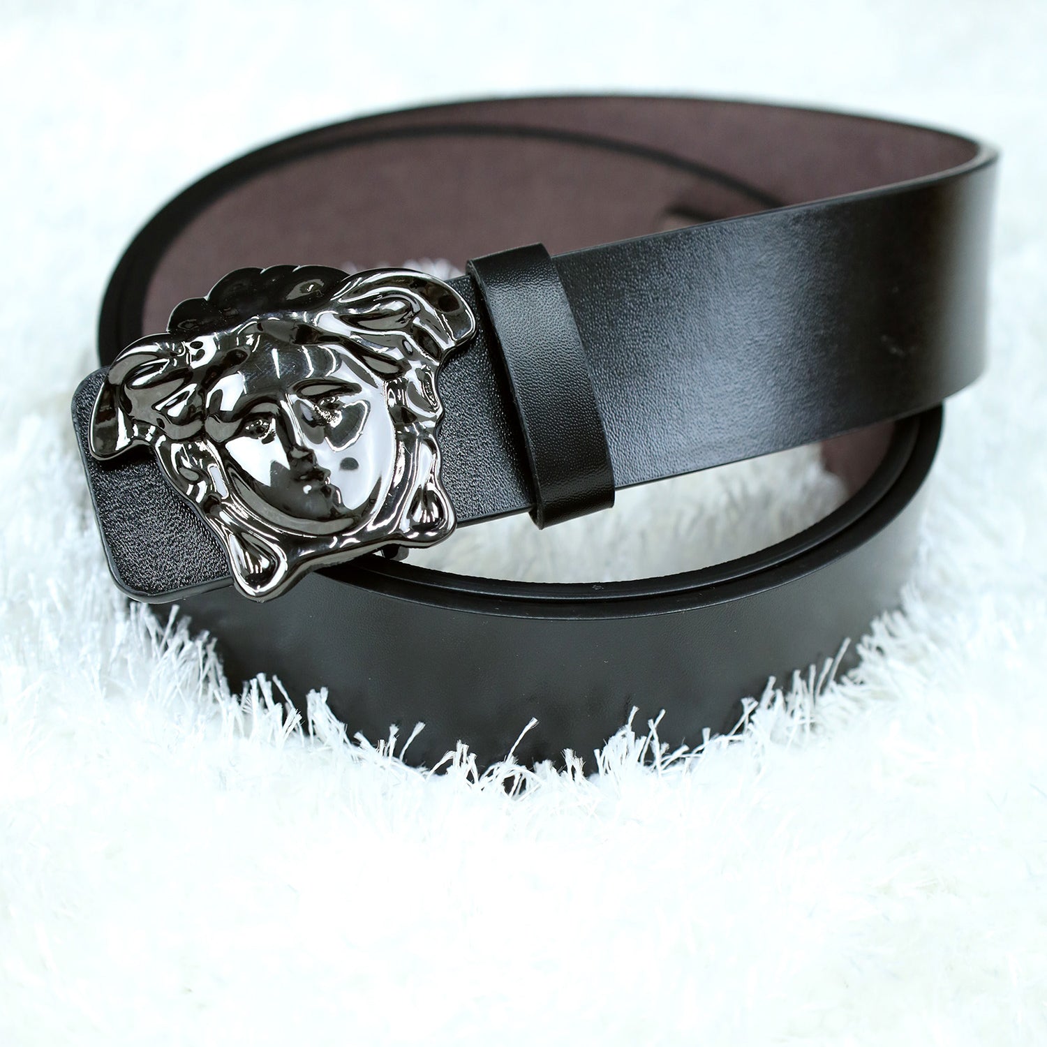 Versce Metal Alloy Automatic Buckle Branded Belt