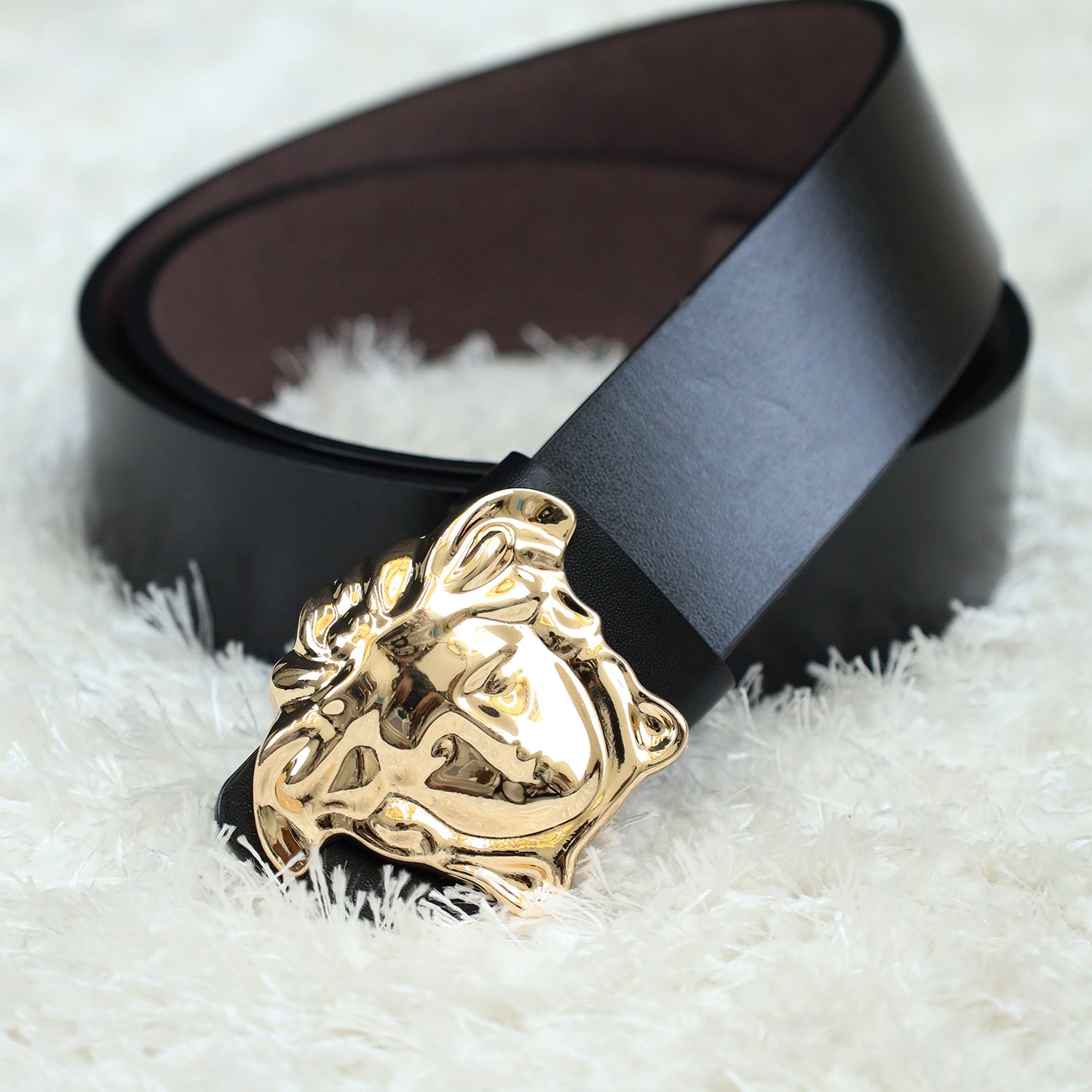 Versce Metal Alloy Automatic Buckle Branded Belt