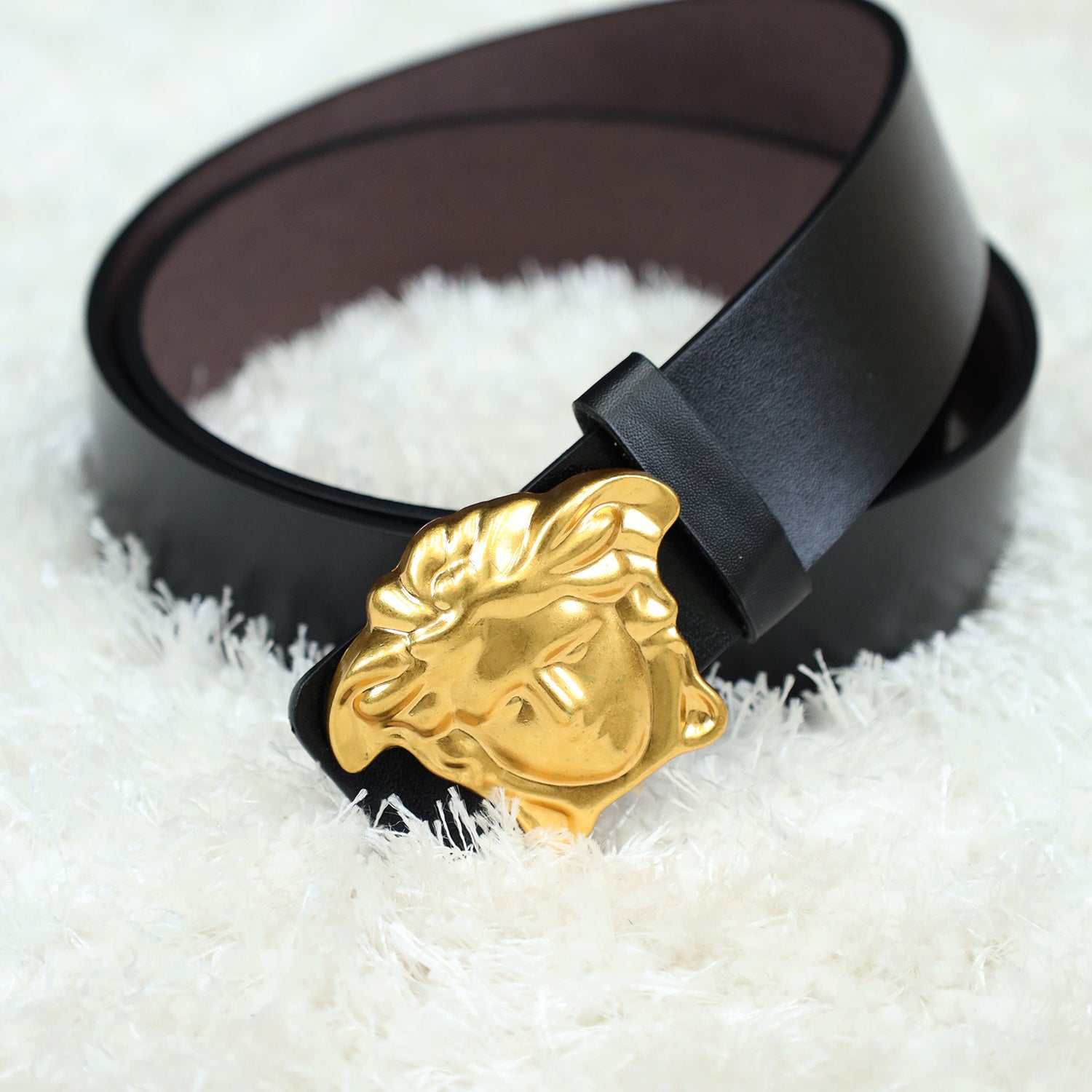 Versce Metal Alloy Automatic Buckle Branded Belt