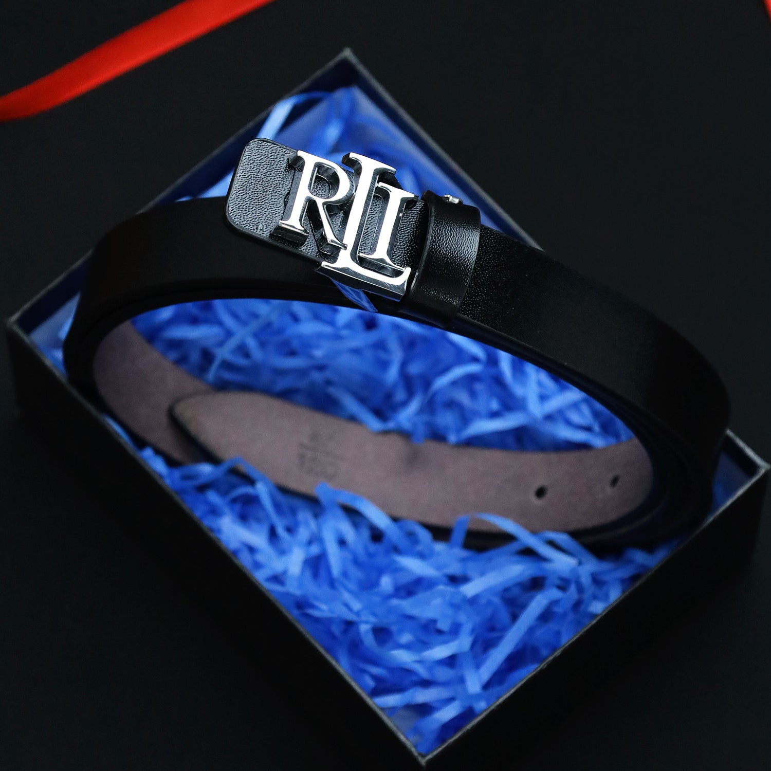 Raph Luren Metal Alloy Automatic Buckle Branded Belt