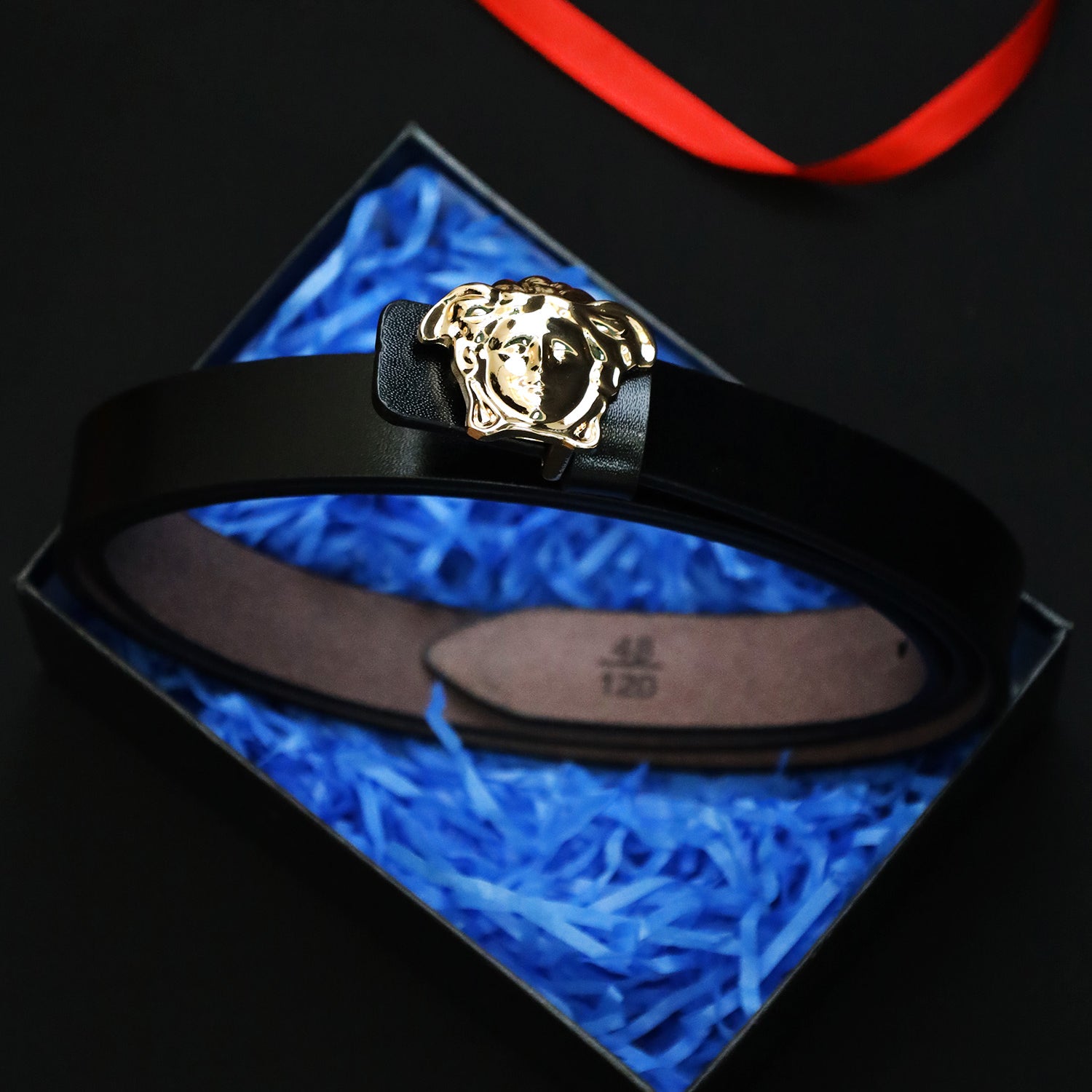 Versce Metal Alloy Automatic Buckle Branded Belt