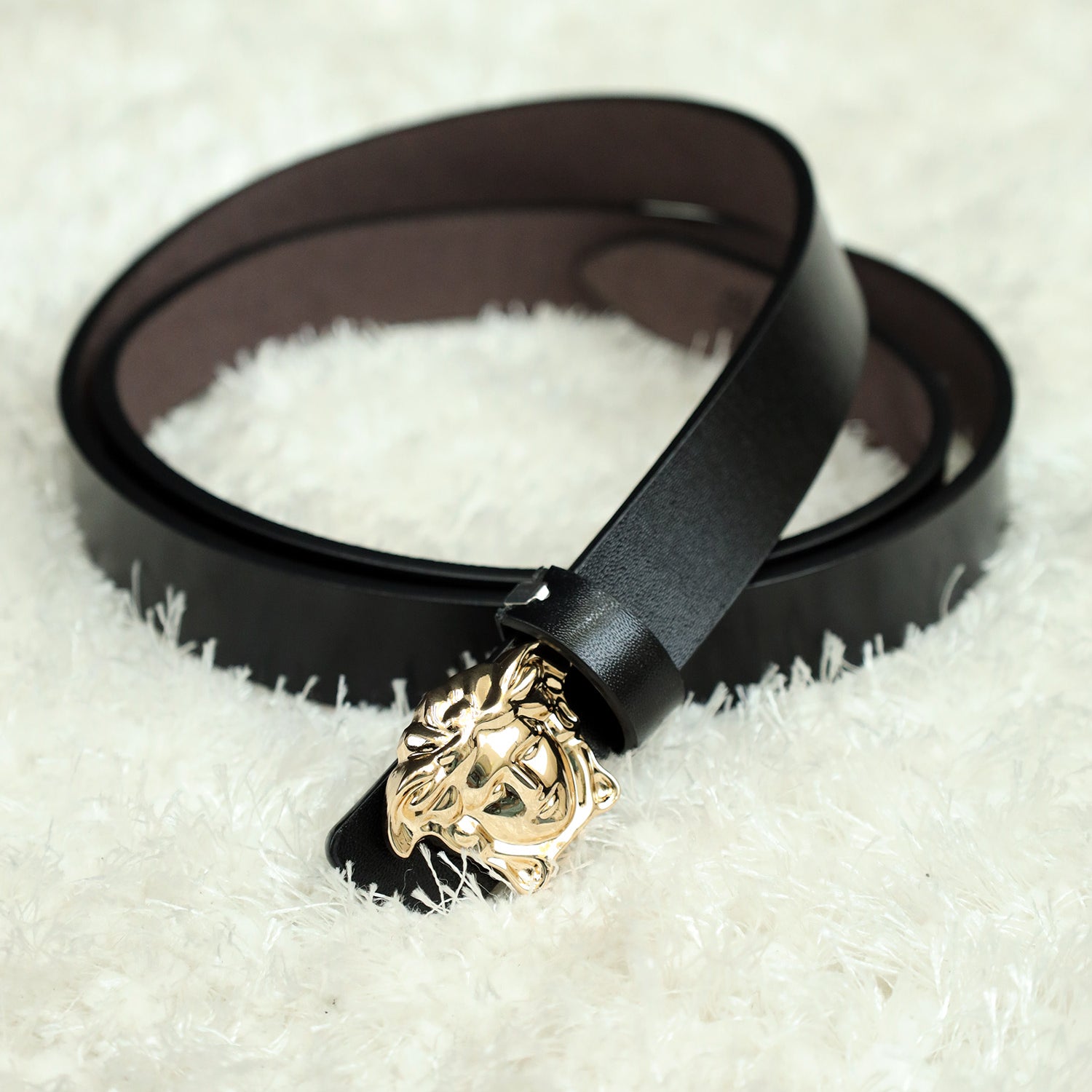Versce Metal Alloy Automatic Buckle Branded Belt