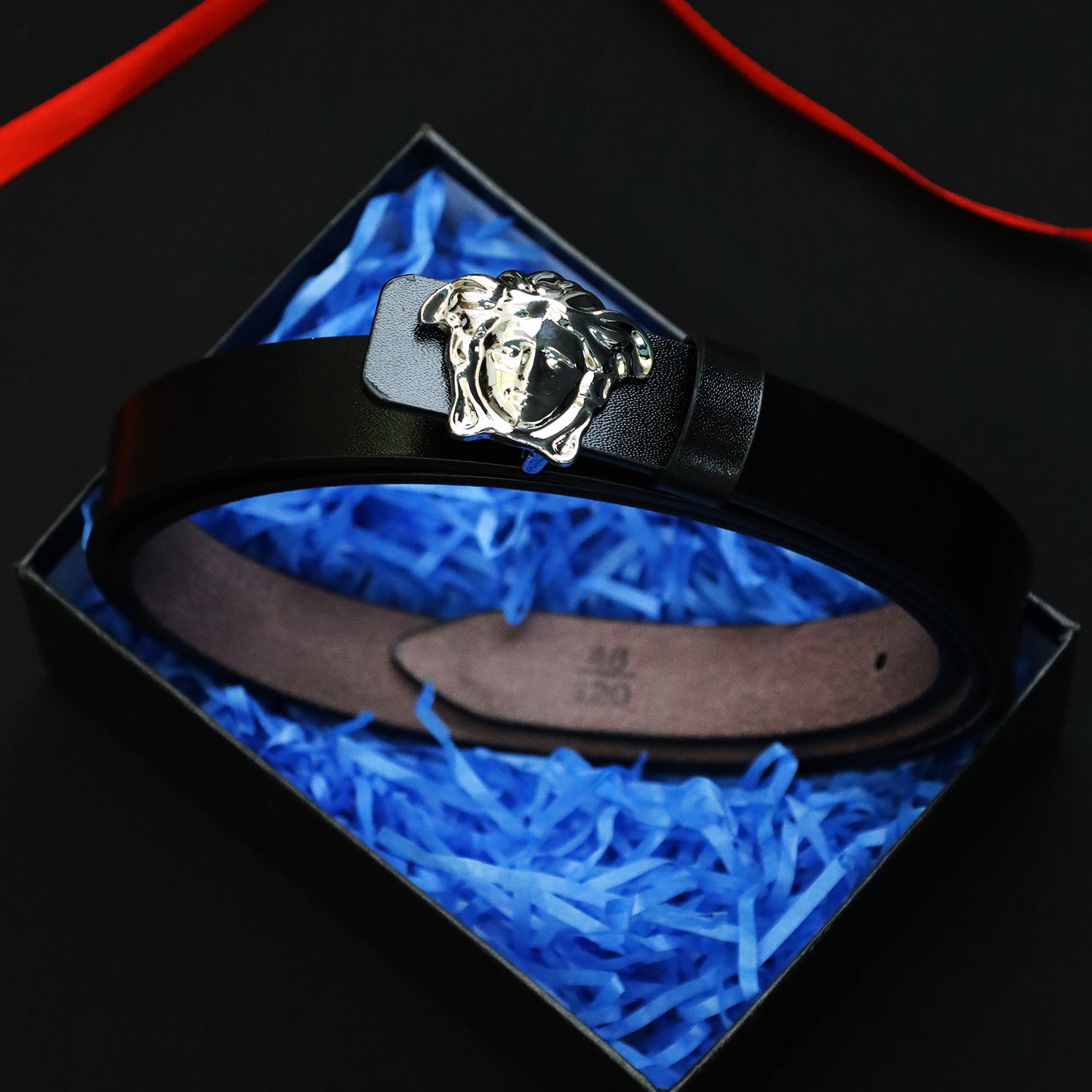 Versce Metal Alloy Automatic Buckle Branded Belt