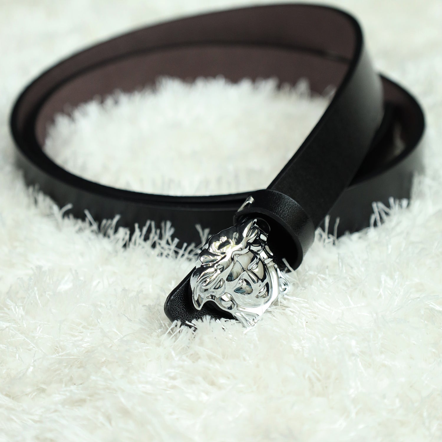 Versce Metal Alloy Automatic Buckle Branded Belt