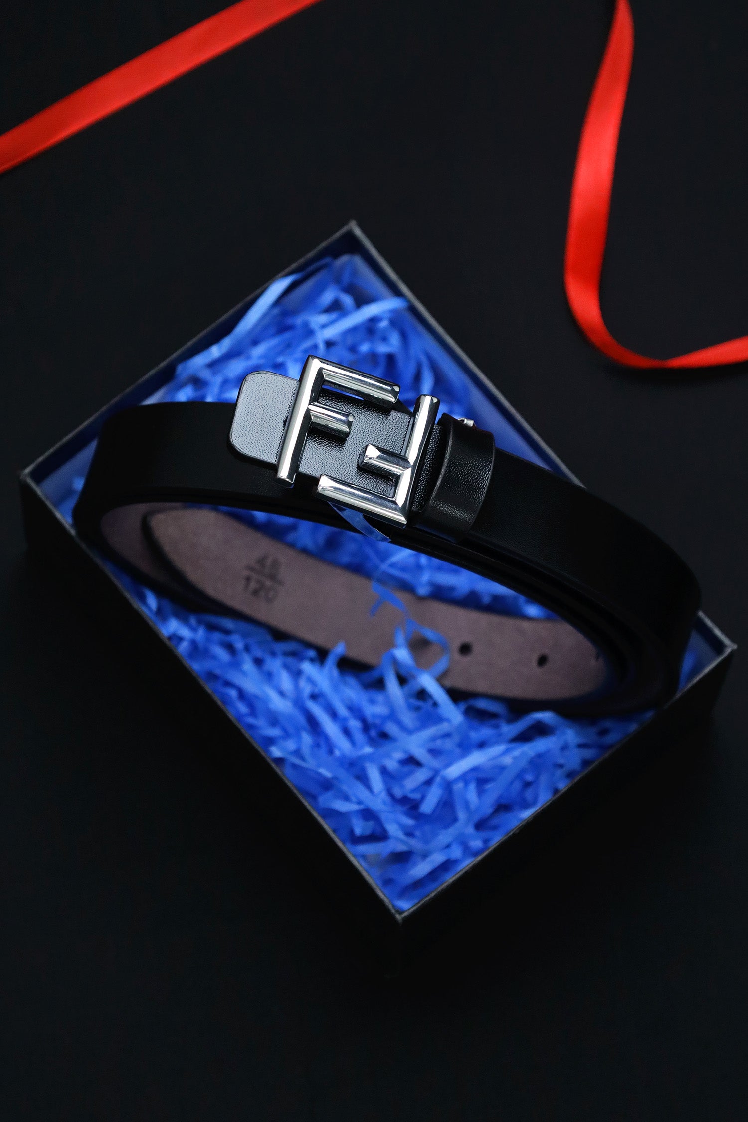 Fndi Metal Alloy Automatic Buckle Branded Belt
