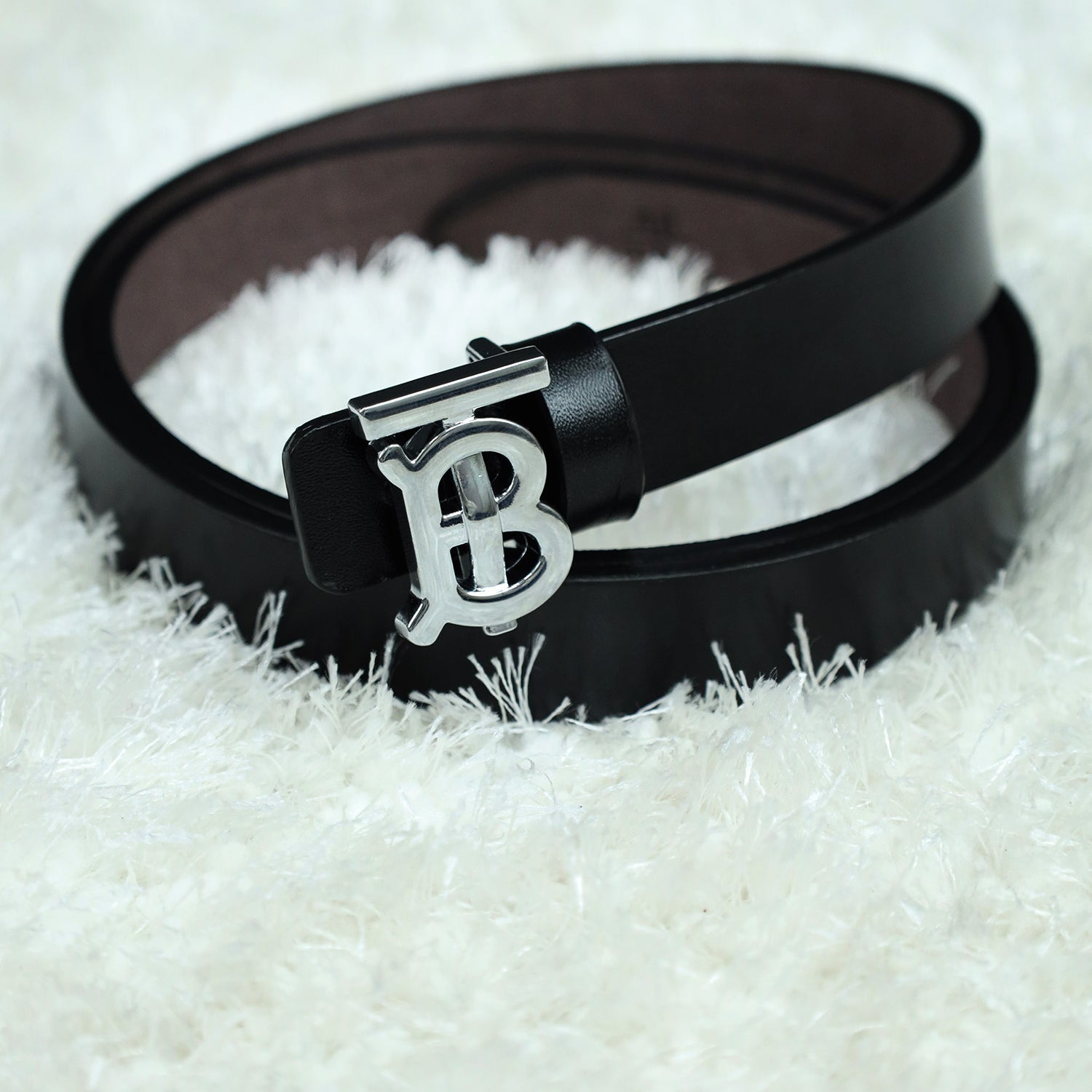 Burbrry Metal Alloy Automatic Buckle Branded Belt