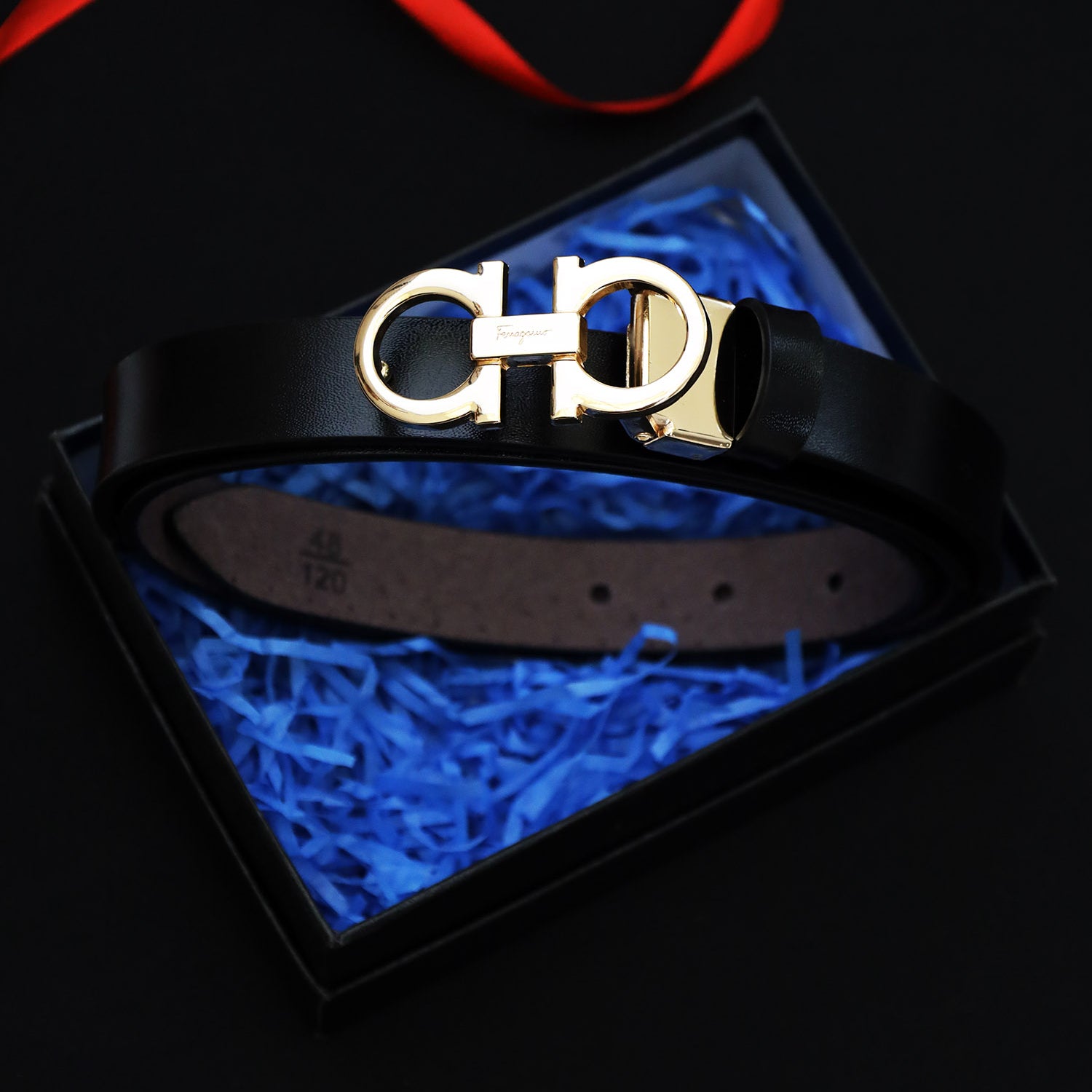 Fargamo Metal Alloy Automatic Buckle Branded Belt