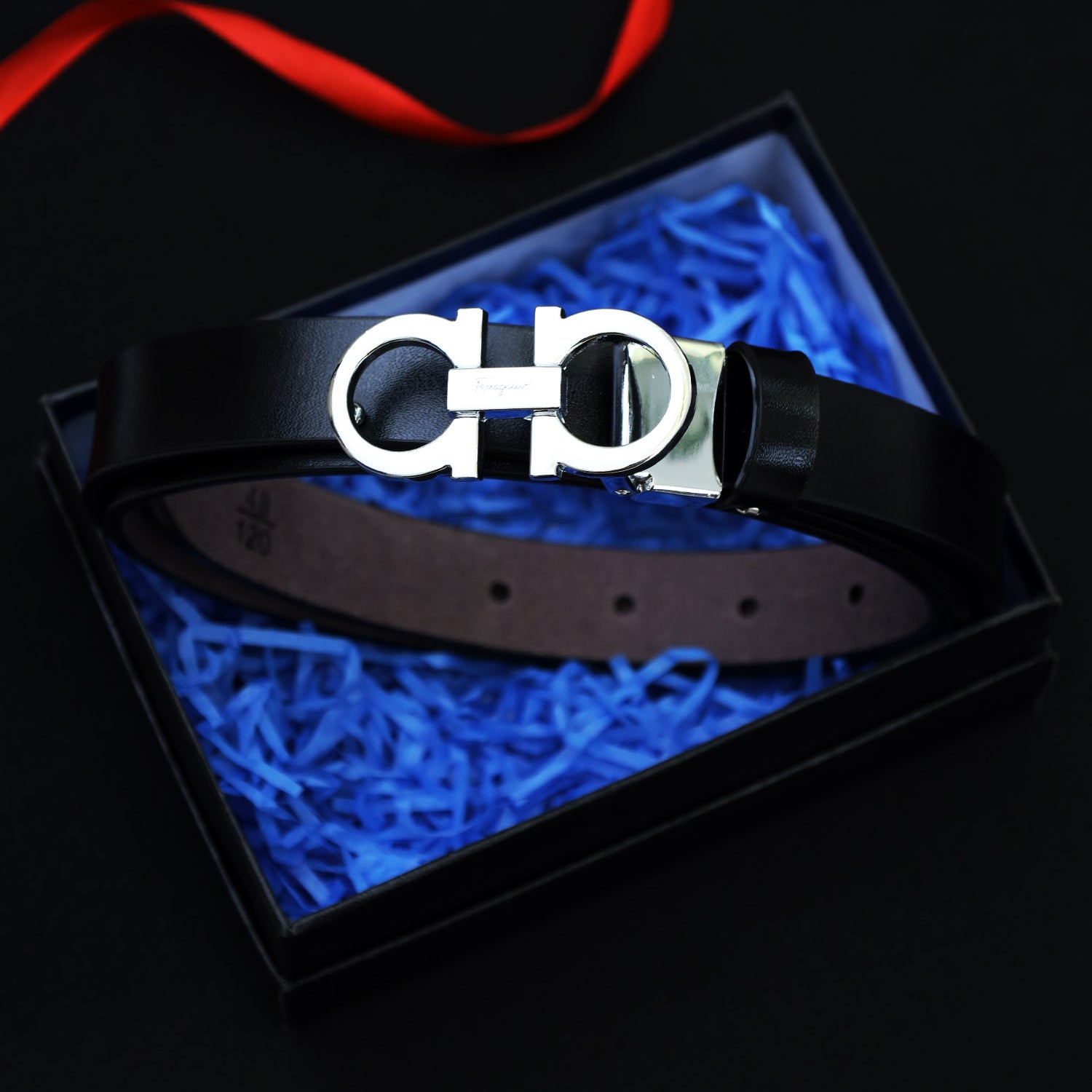 Fargamo Metal Alloy Automatic Buckle Branded Belt