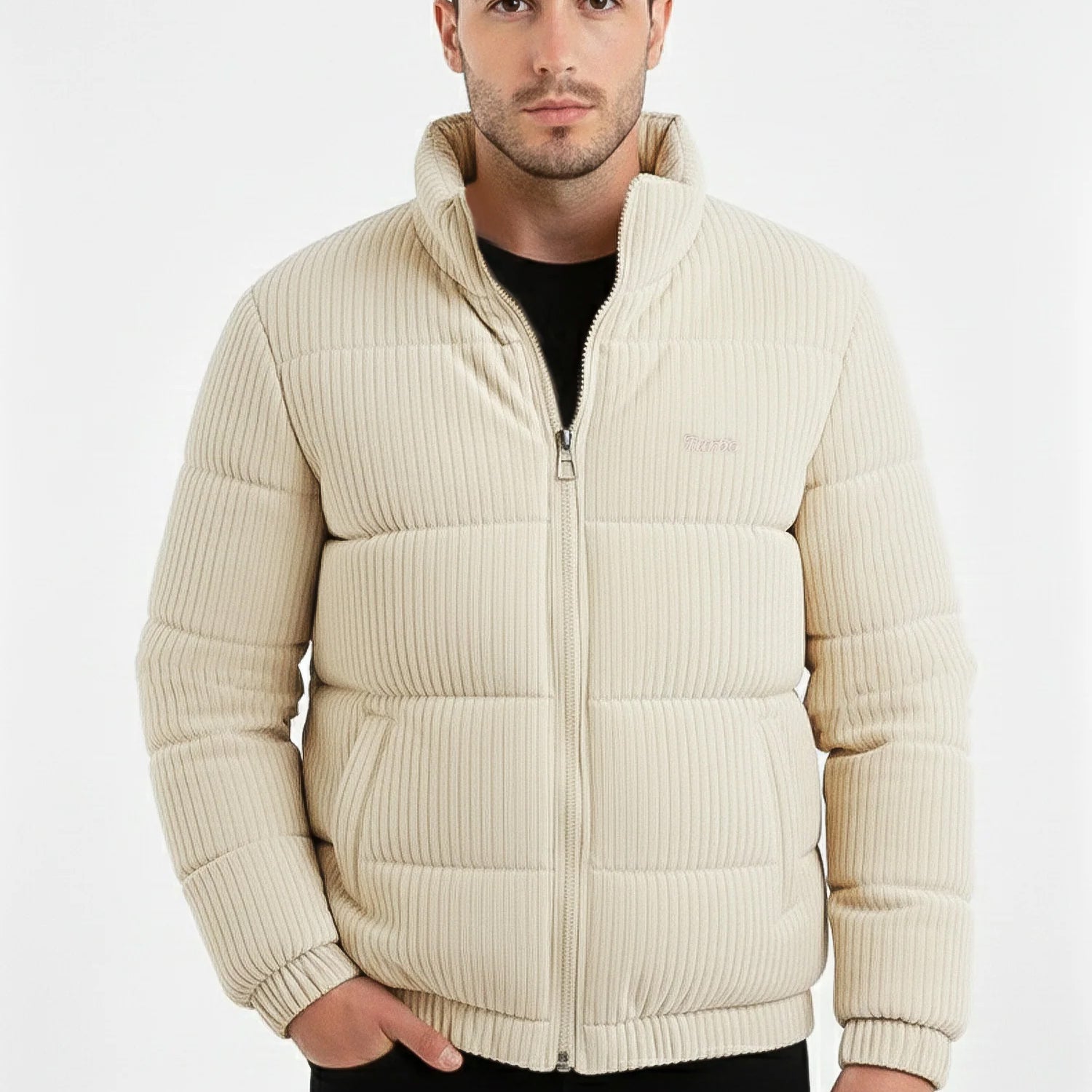 Turbo Lining Pattern Style Men's Imported Puffer Jacket