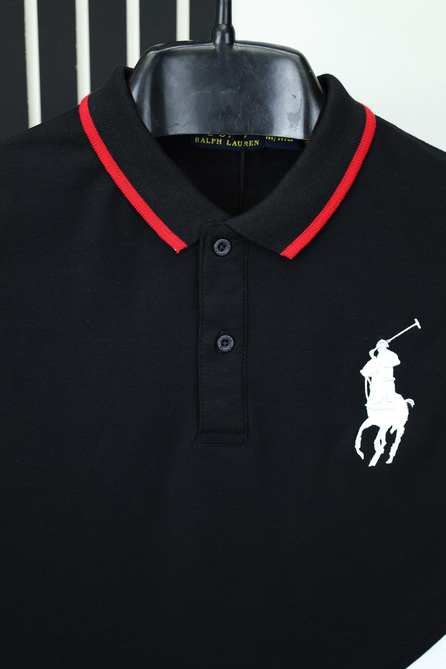 Rlph Laren Men's Polo Strip Line Collar Shirt