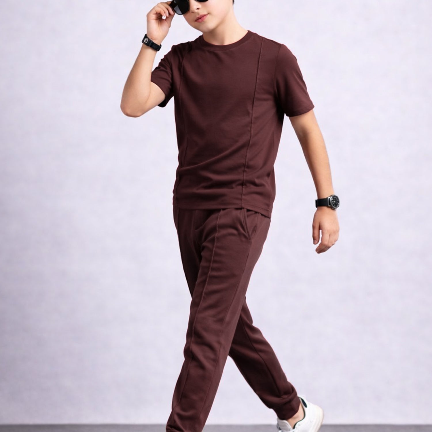 Turbo Front Line Younger Kids Tracksuit In Maroon