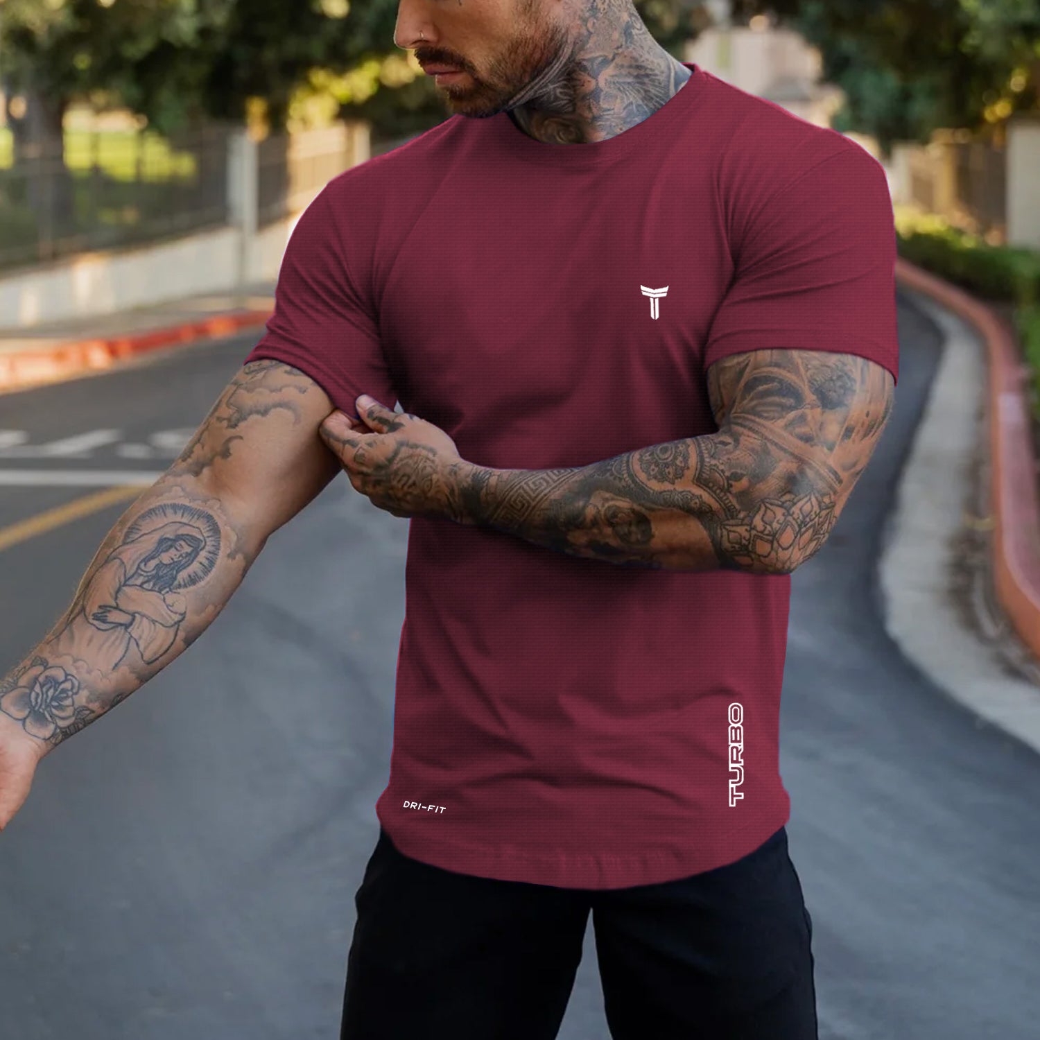 Turbo 'Street-Style' Drop-Shoulder Graphic Dry-Fit Tee