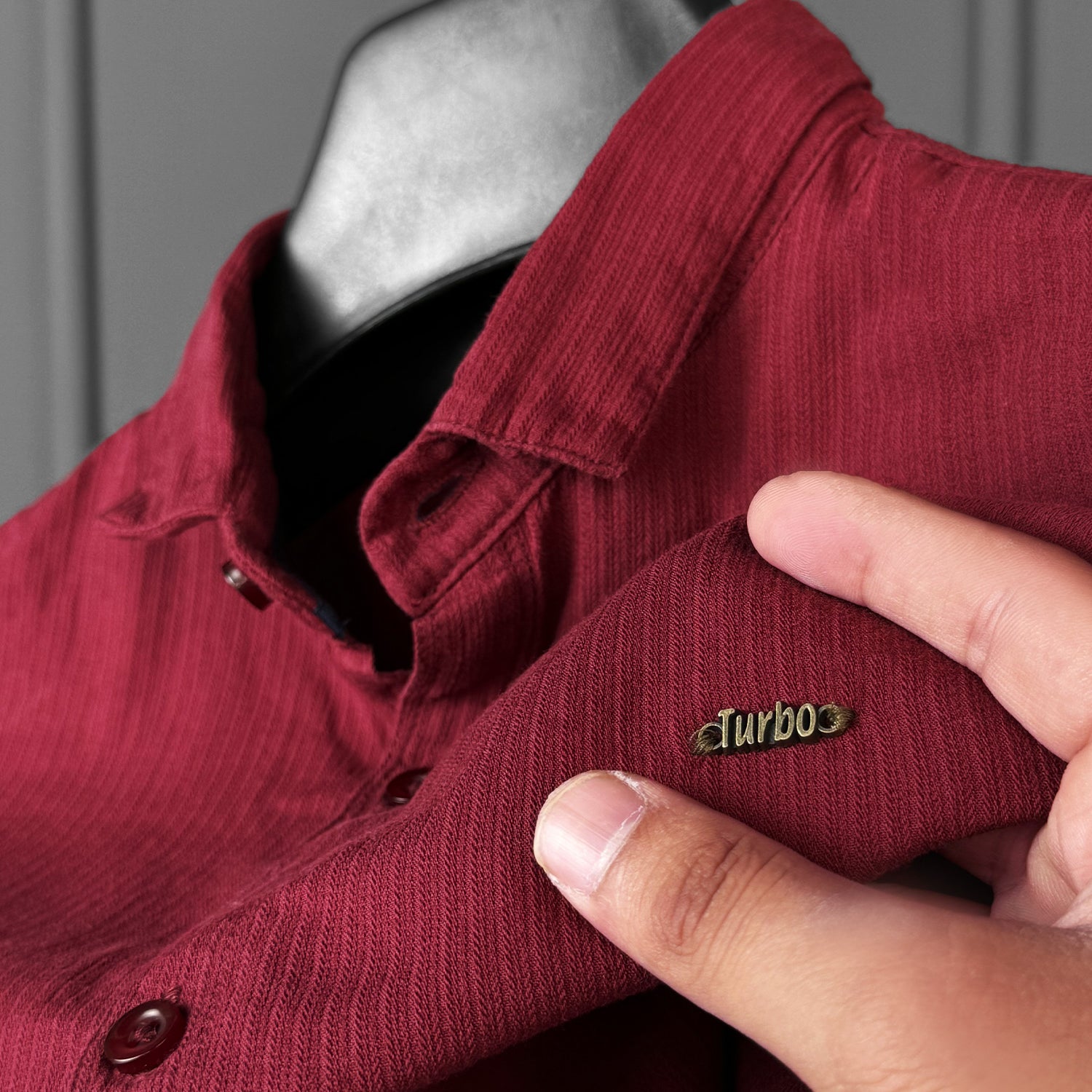 Turbo Self Lining Long Sleeve Cotton Casual Shirt