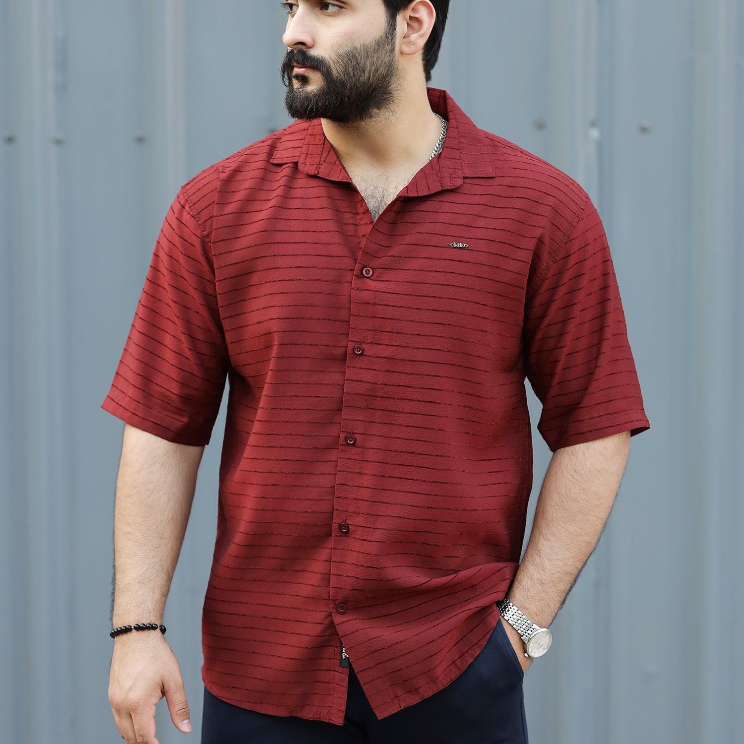 Turbo Snitch Striped Casual Shirt