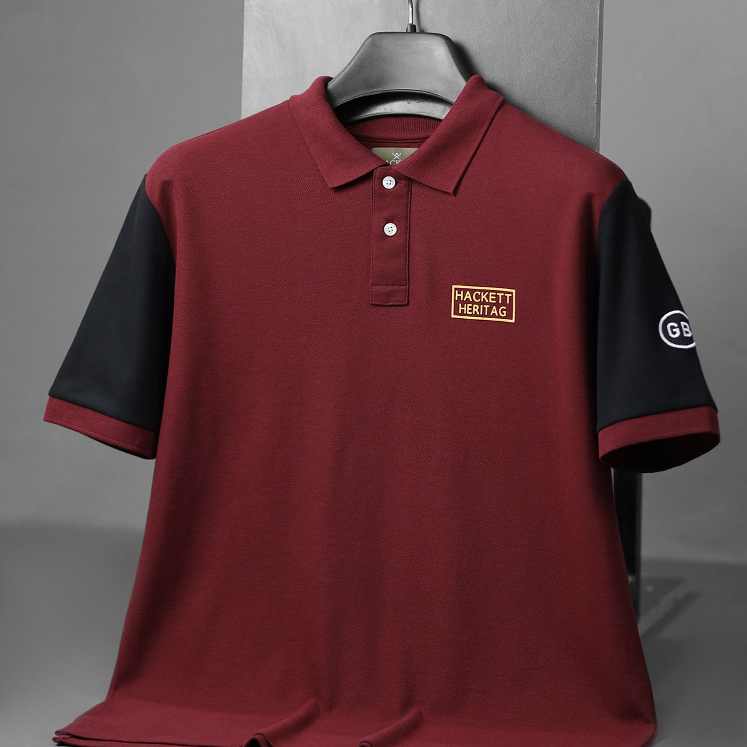 Hcket Heritag Colourblock Placement Men's Polo Shirt
