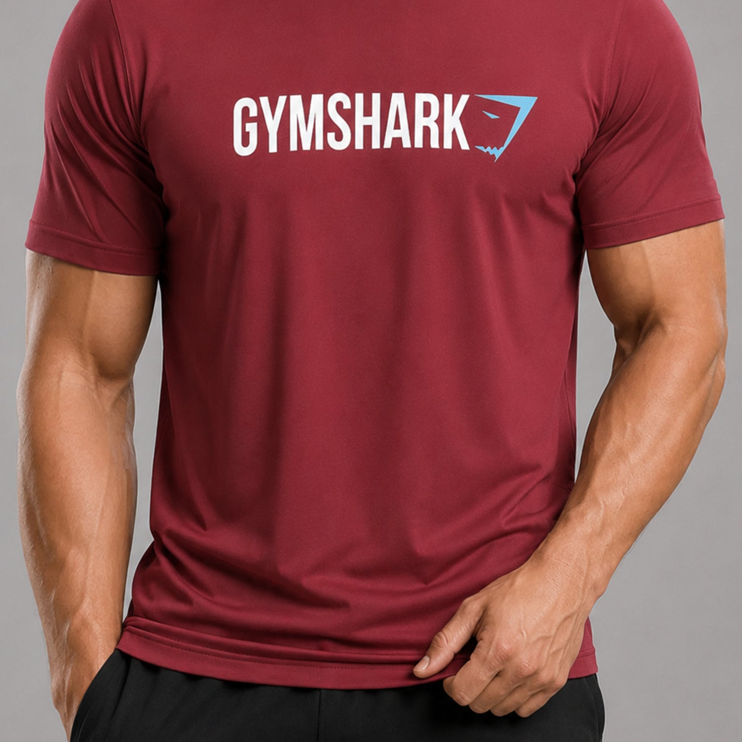 Gym Shrk Athletic Workout Men's Dry-Fit Tee