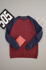Rph Lren Raglan Pullover Mock Neck Imported Men's Sweatshirt