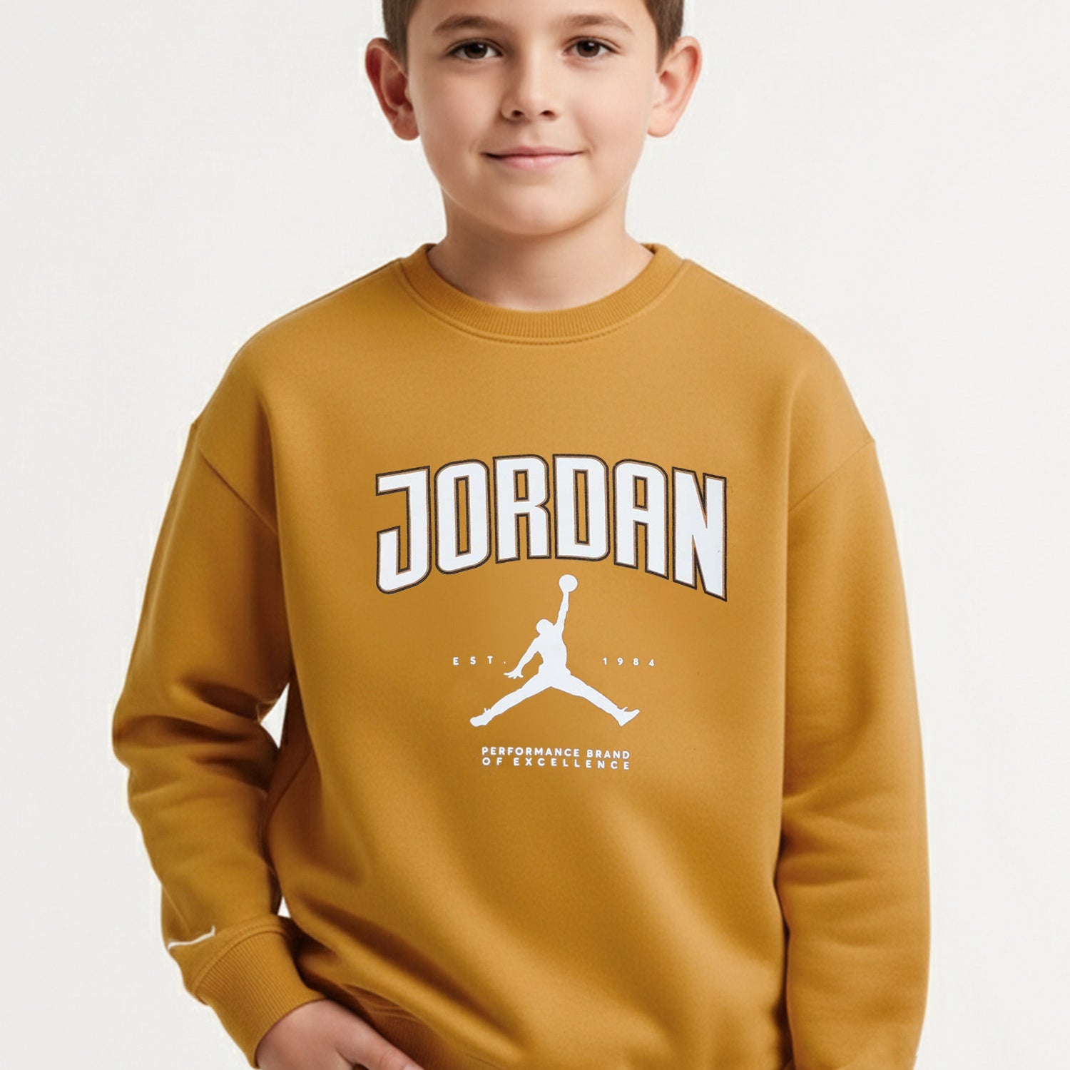 Jrdn Flight Heritage Crew Neck Unisex Kids Sweatshirt