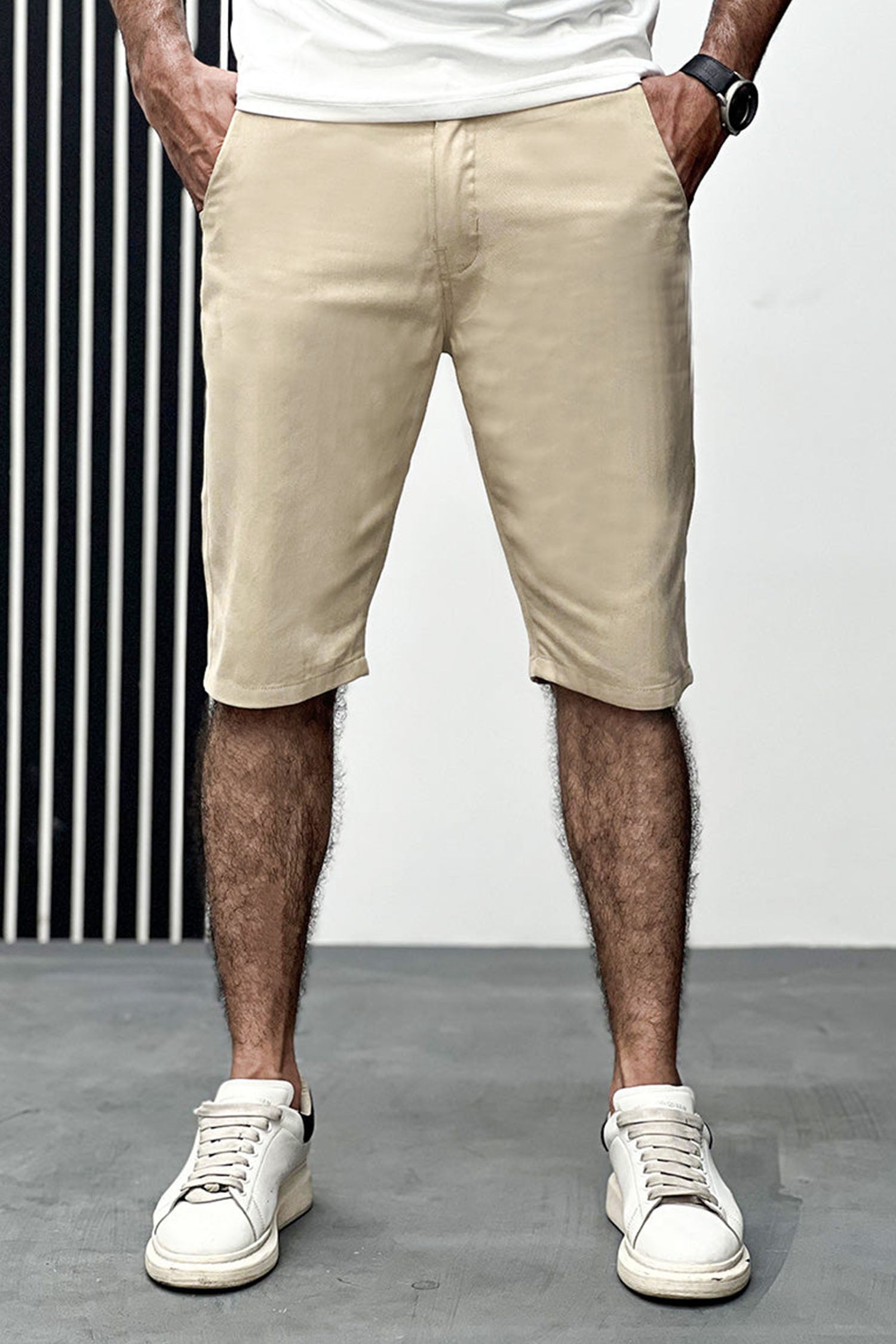 Self Textured Men Cotton  Shorts