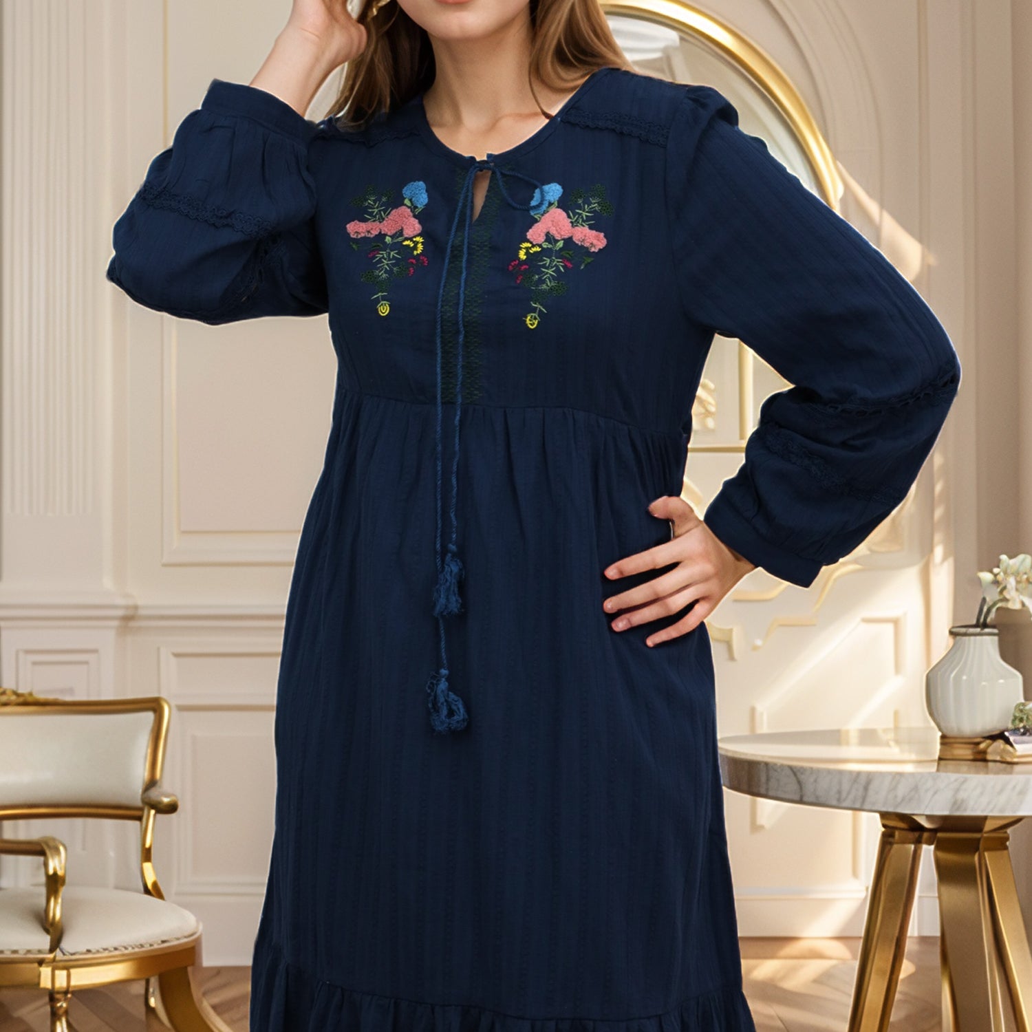 Embroidered Design Dooria Style Turkish Imported Top
