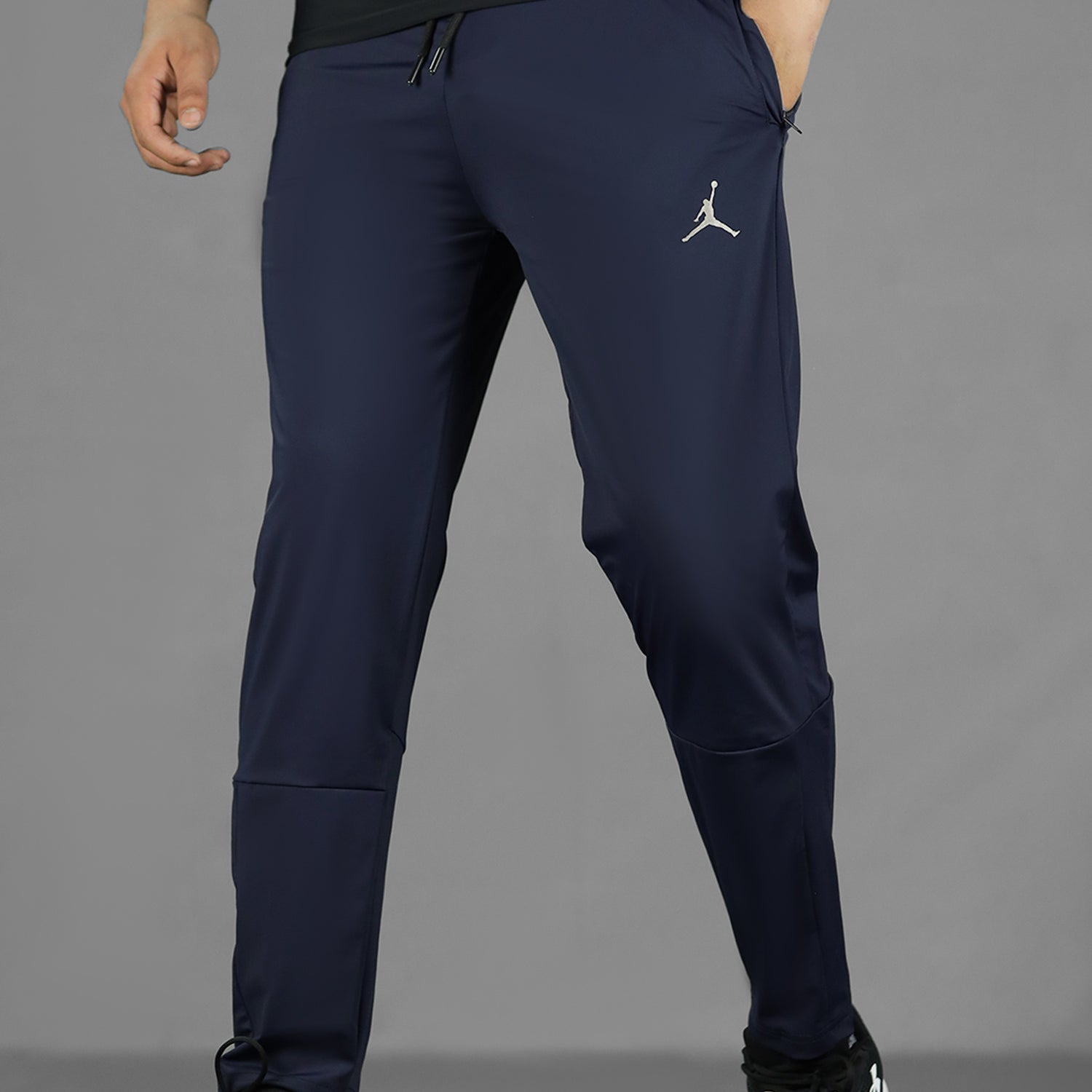 Jrdn Essential Men's Dry-Fit Trouser In Navy Blue