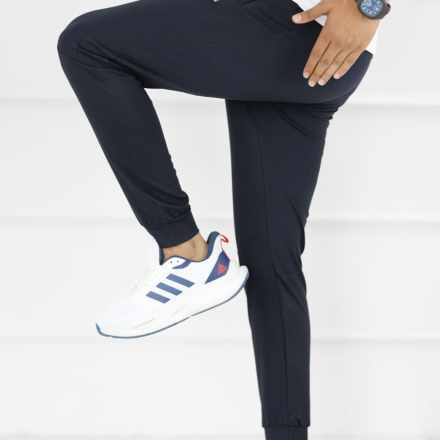 Adds Elite Vibe Grip Fit Sportswear Trouser In Navy Blue