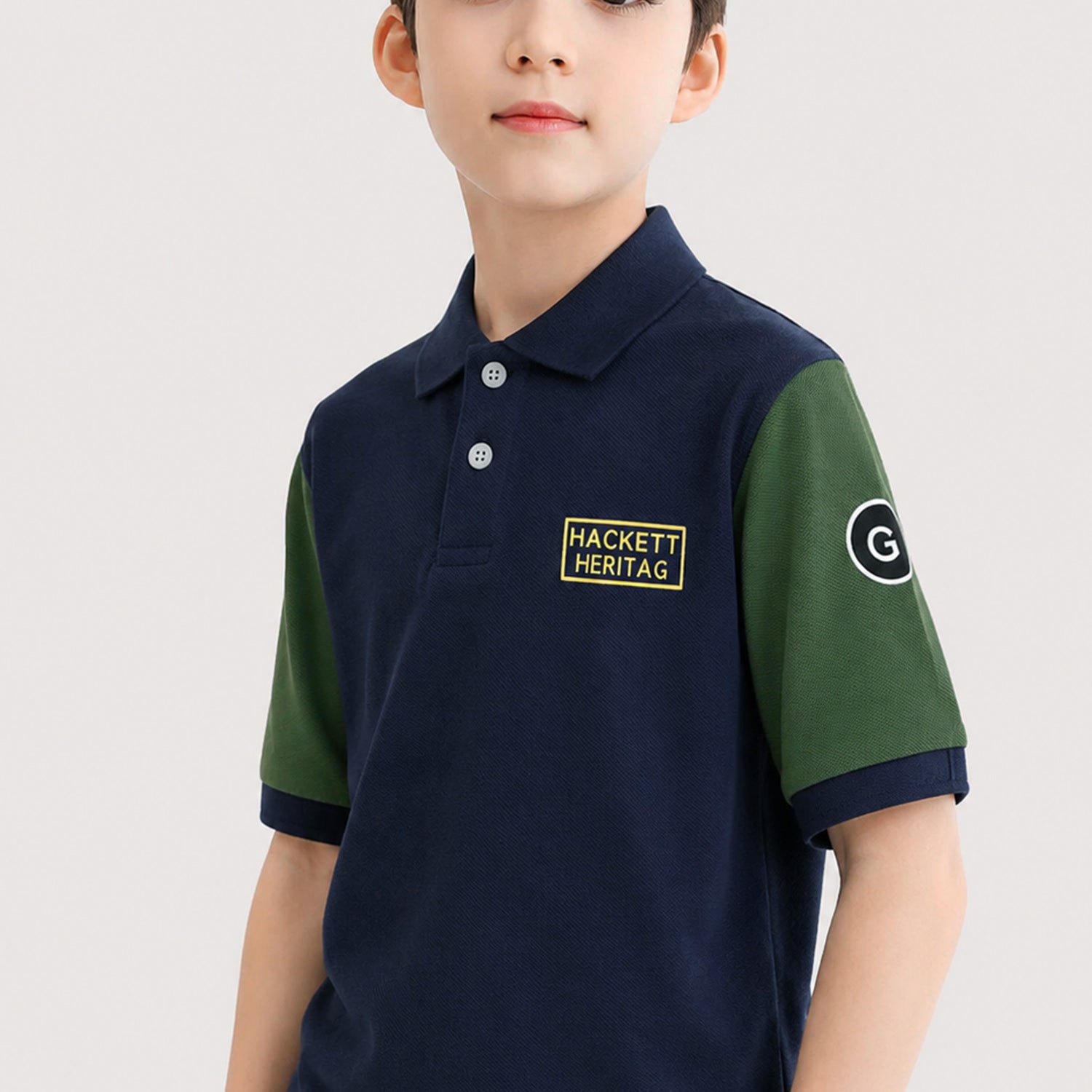 Hcket Heritag Colourblock Younger Kids Polo Shirt