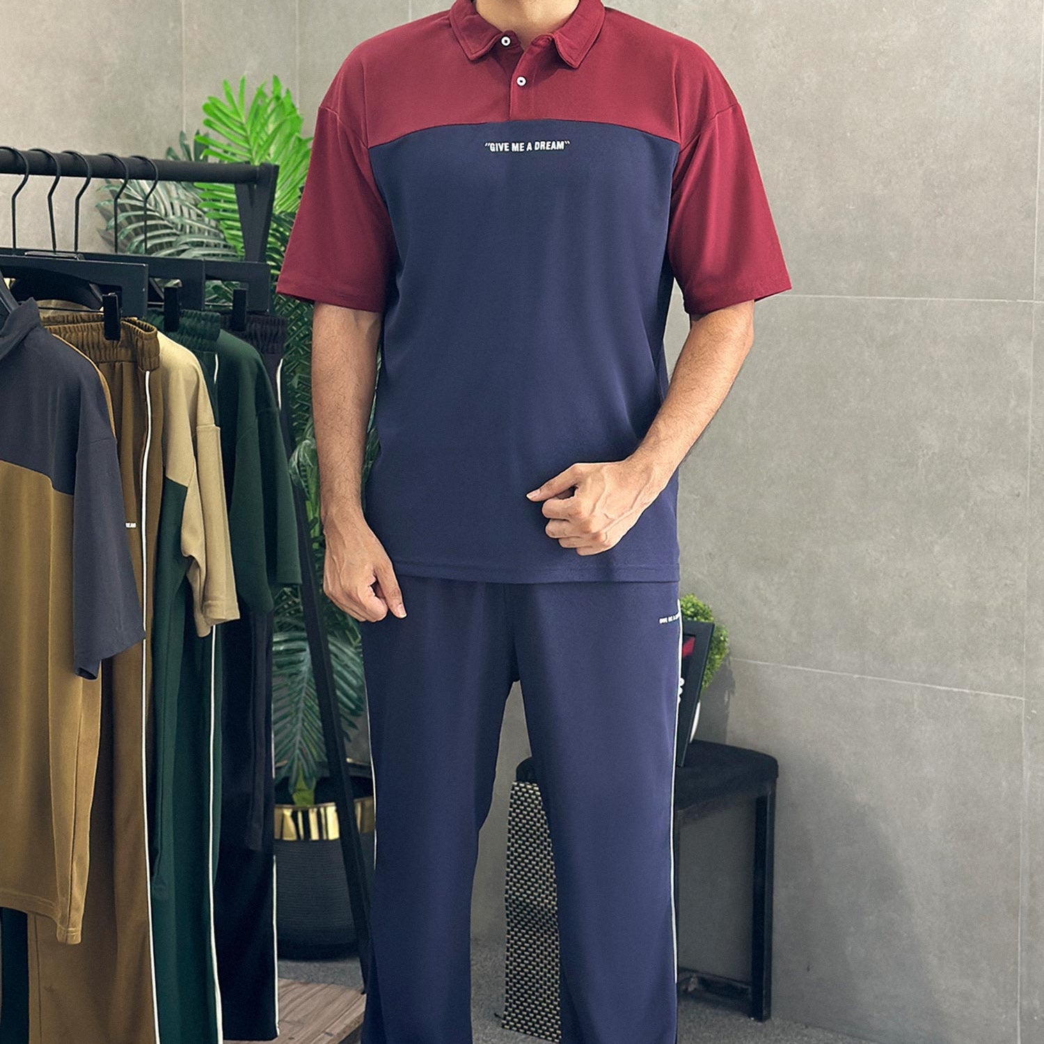 Turbo Colorblock Street Style Men's Co-Ord Set