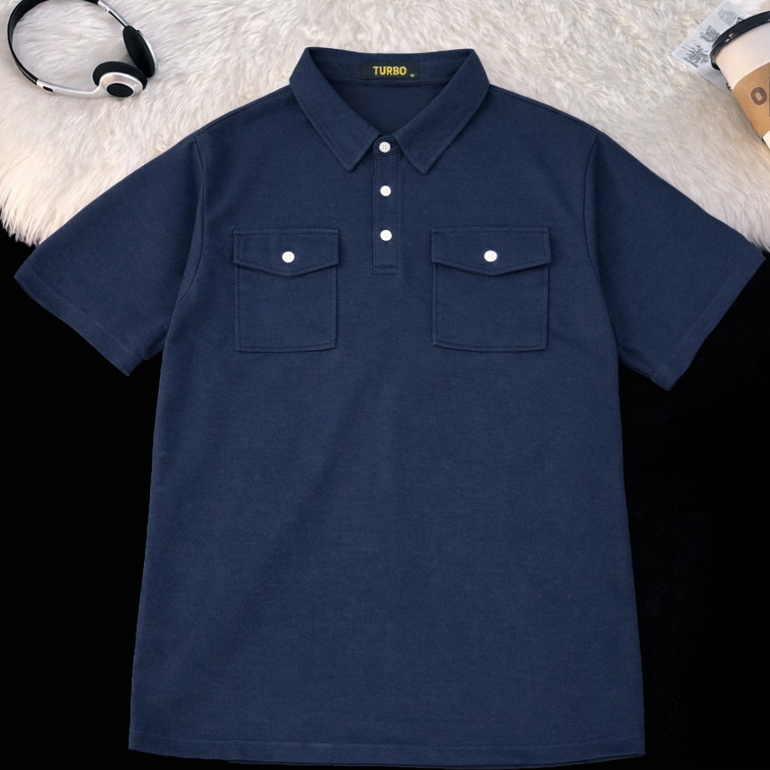 Turbo Classic Button Placket Men's Polo Shirt