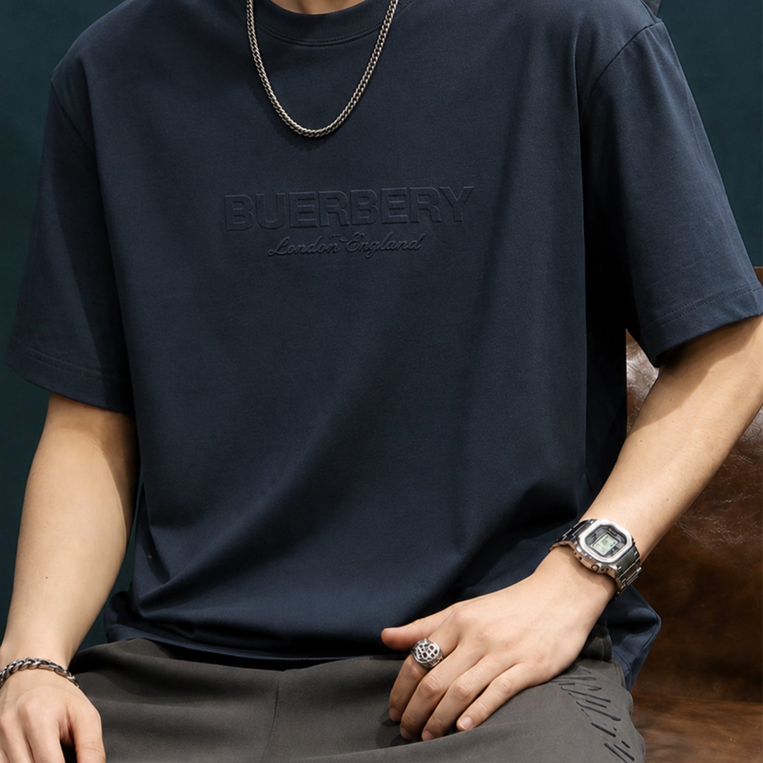 Burbry Featuring logo Design Men's T-Shirt*