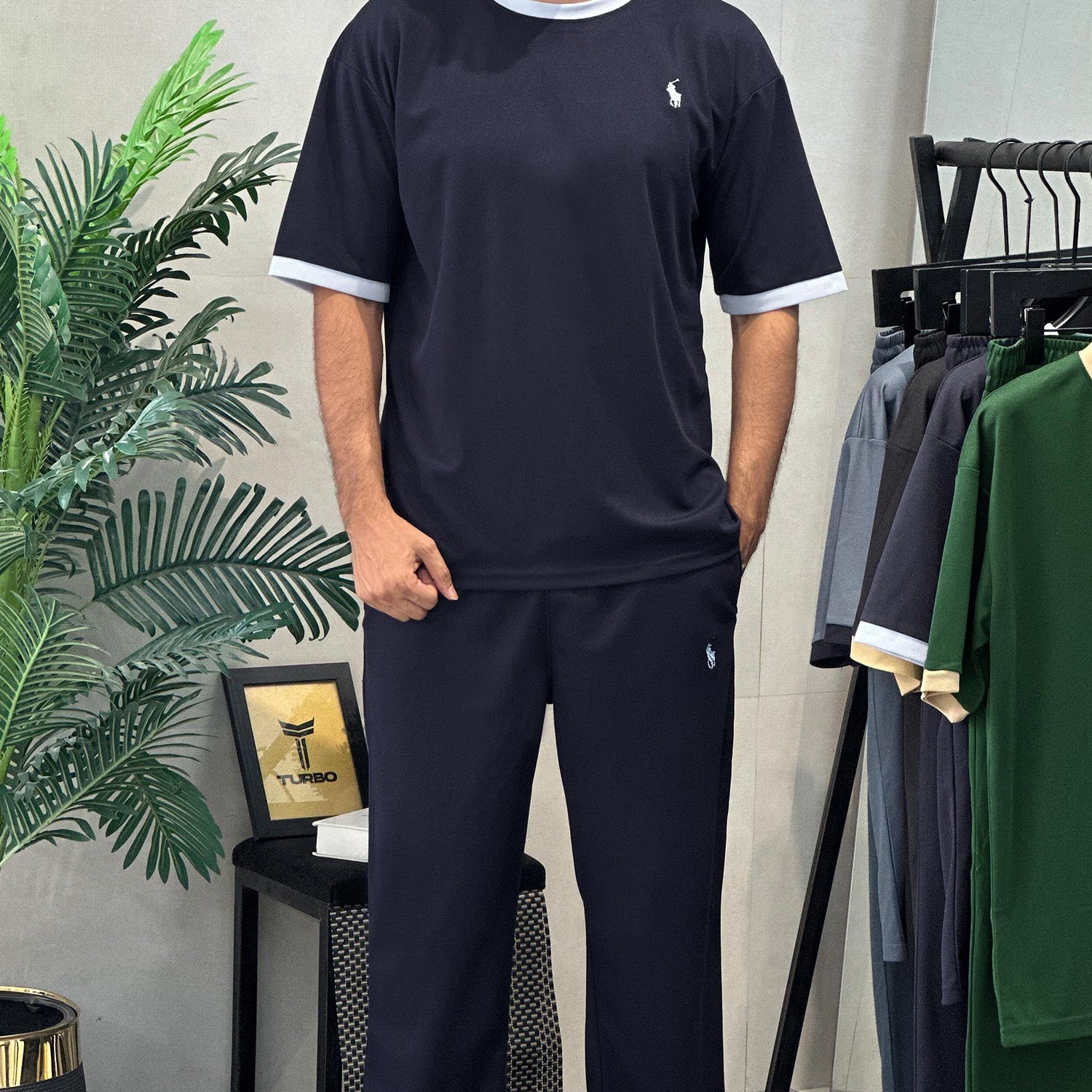 Plo Contrast Trim Men's Co-Ord Set