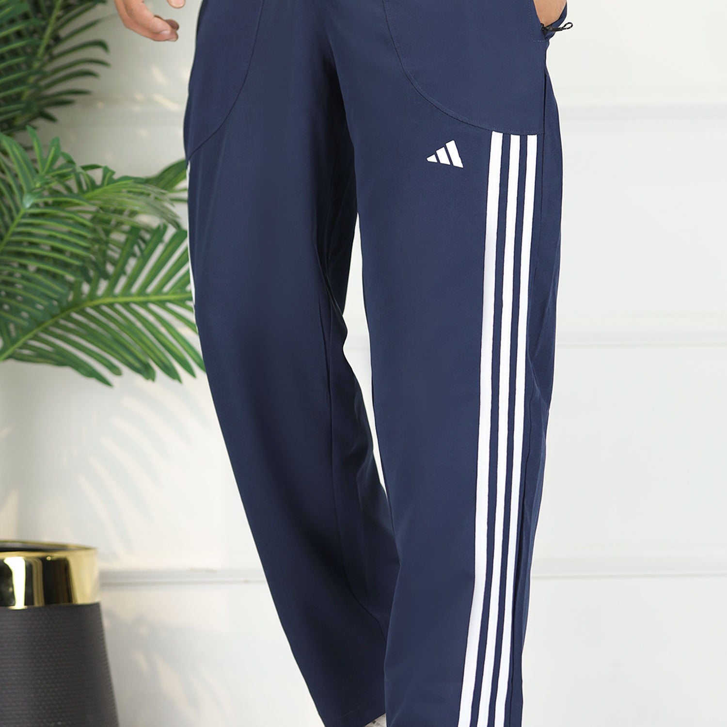 Adds Micro-Tech Half Stripes Loose Bottom Trouser