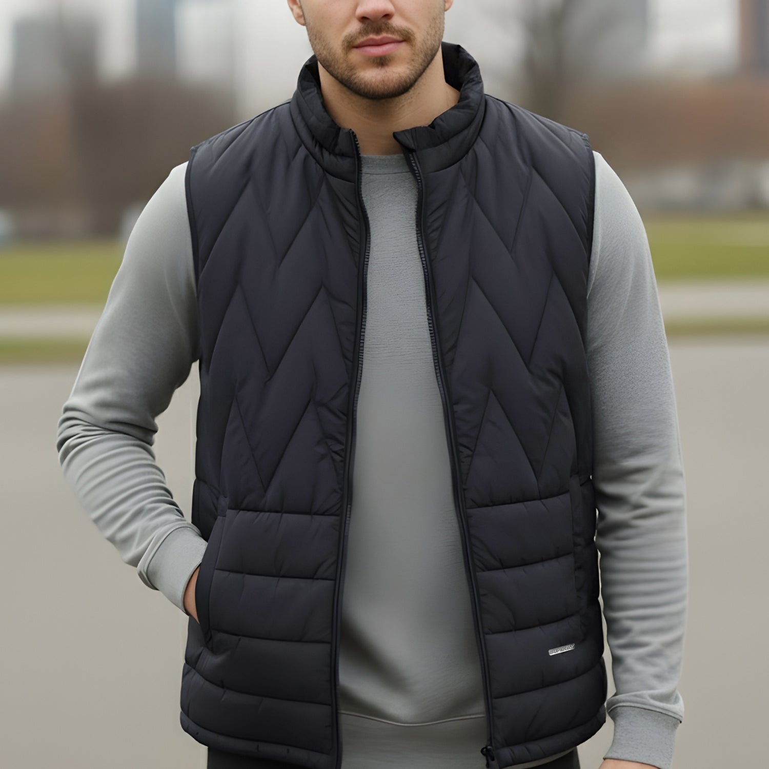 Sleeveless Reversible Perashoot Imported Men's Gilet