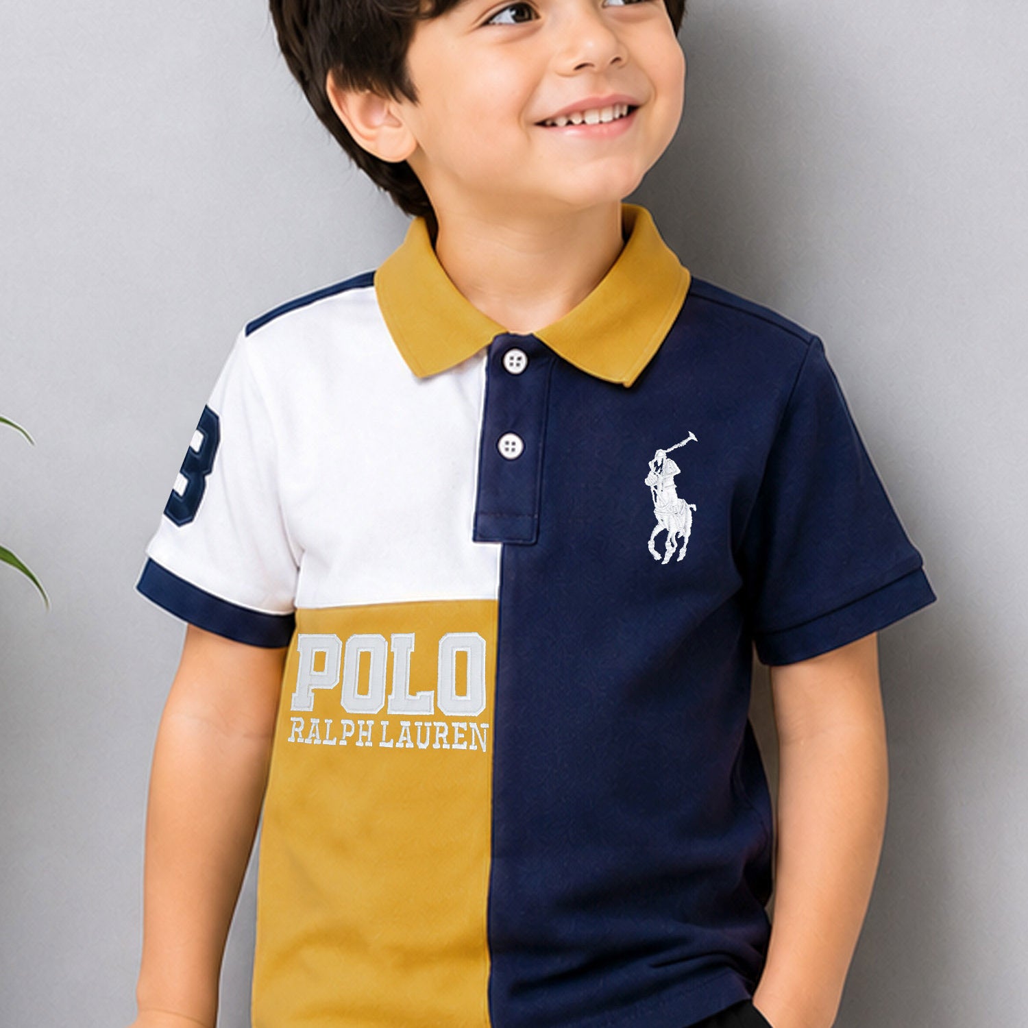 Plo Rph Lren Classic Fit Multi-Colour Younger Kids Polo Shirt