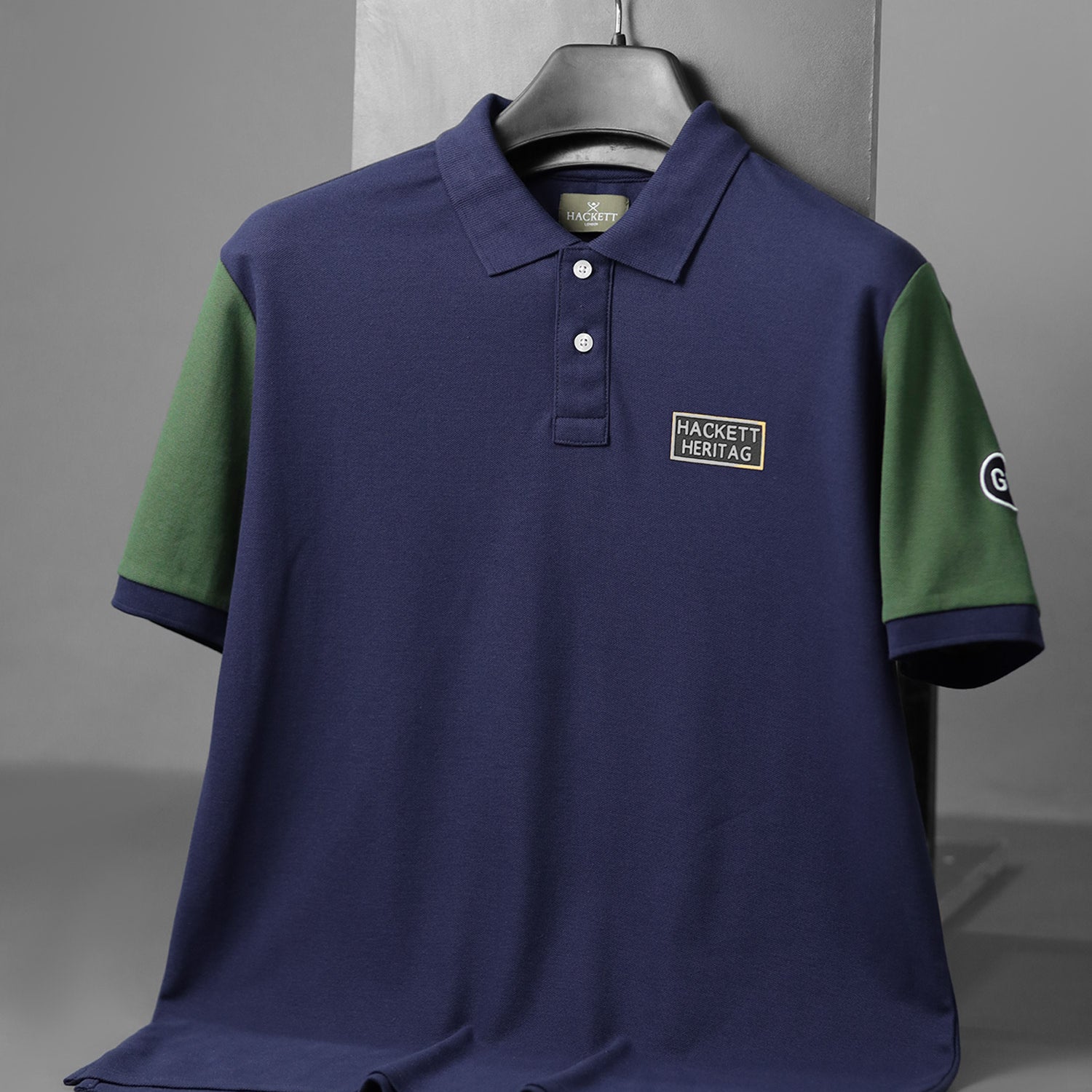 Hcket Heritag Colourblock Placement Men's Polo Shirt