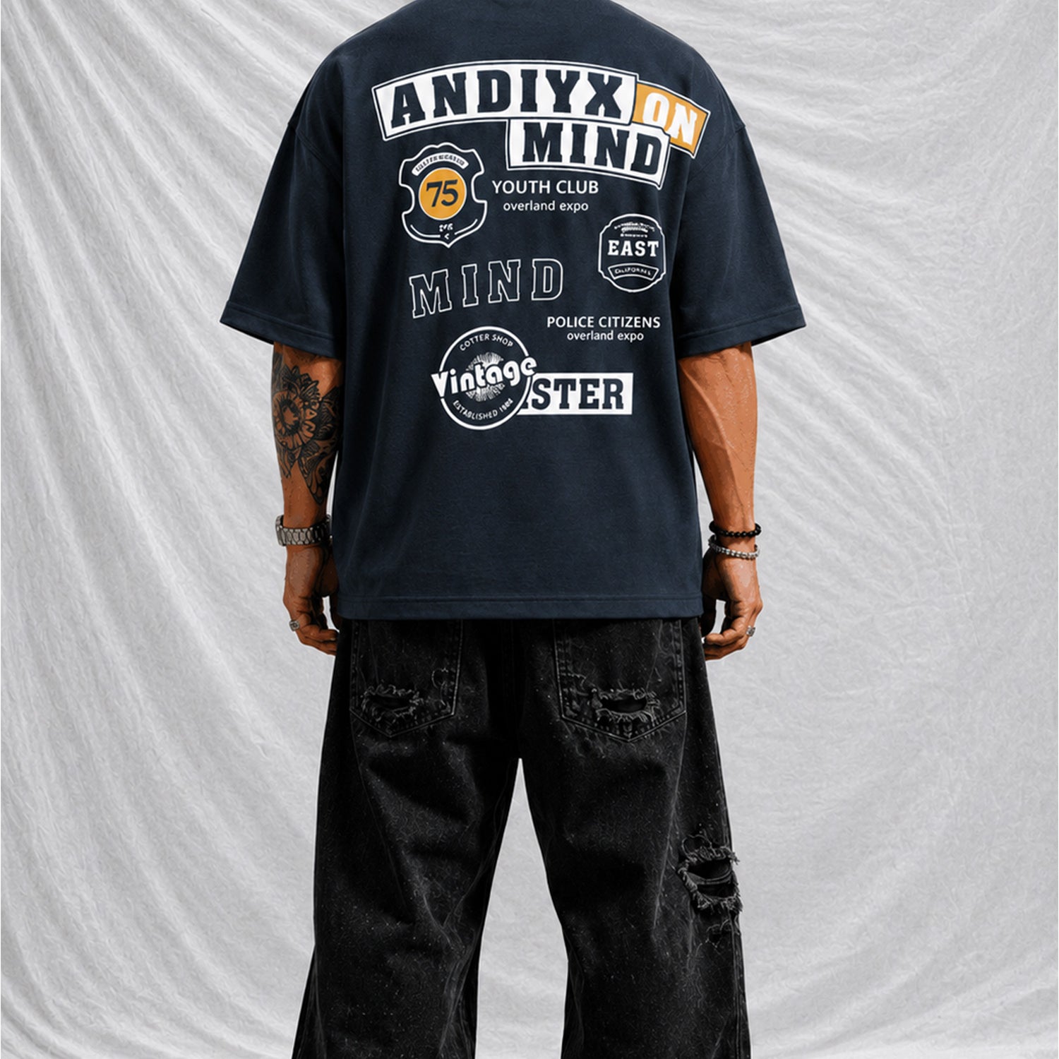Turbo Distinctive Chest Design Oversize Tee