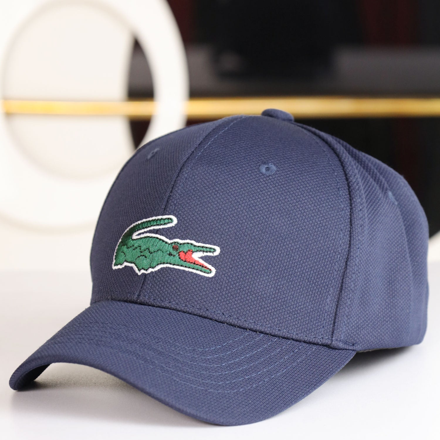 Lcste Crocdile Badge Imp Polyester Cap