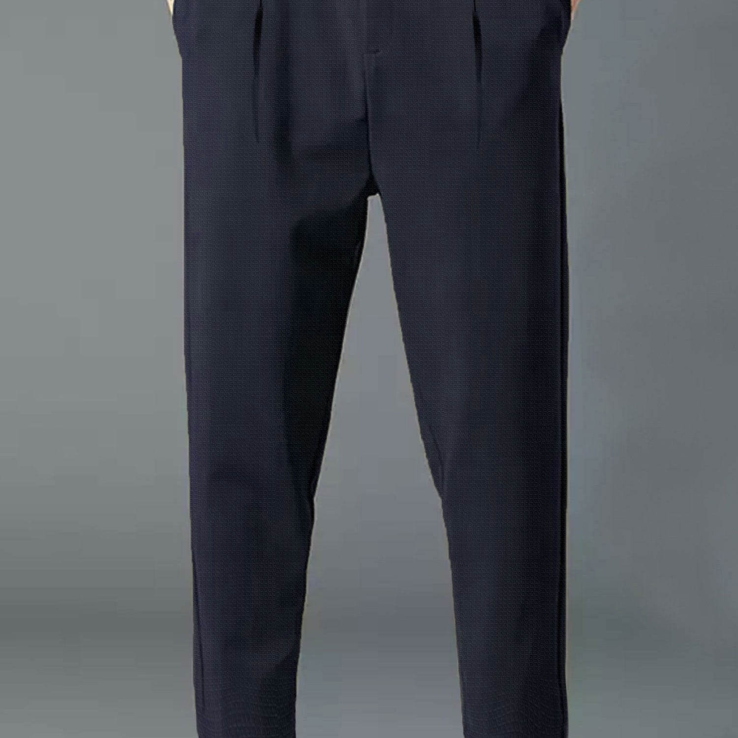 Turbo High Rise Pleated Waffle Pattern Loose Bottom Trouser