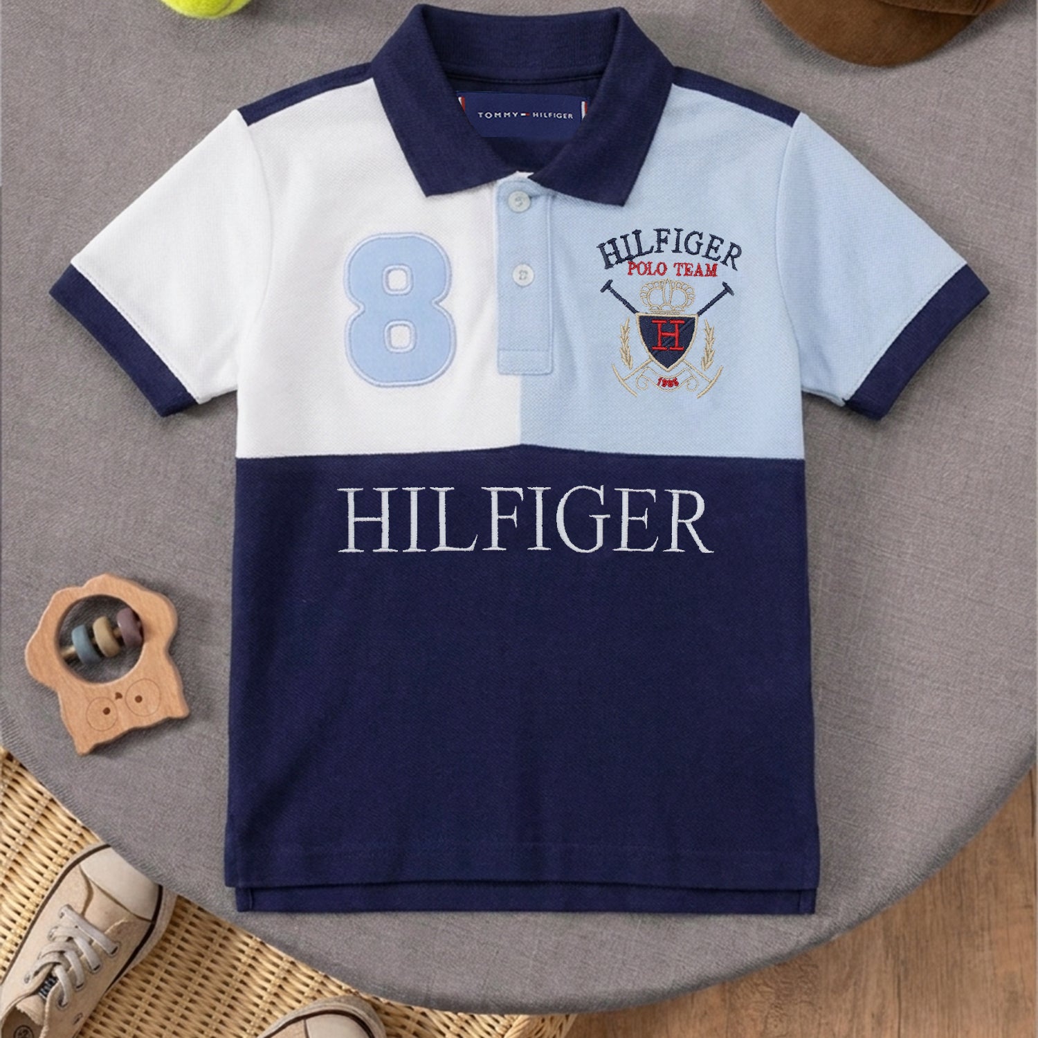 Hilfgr Multi Patterned Colour Younger Kids Polo Shirt